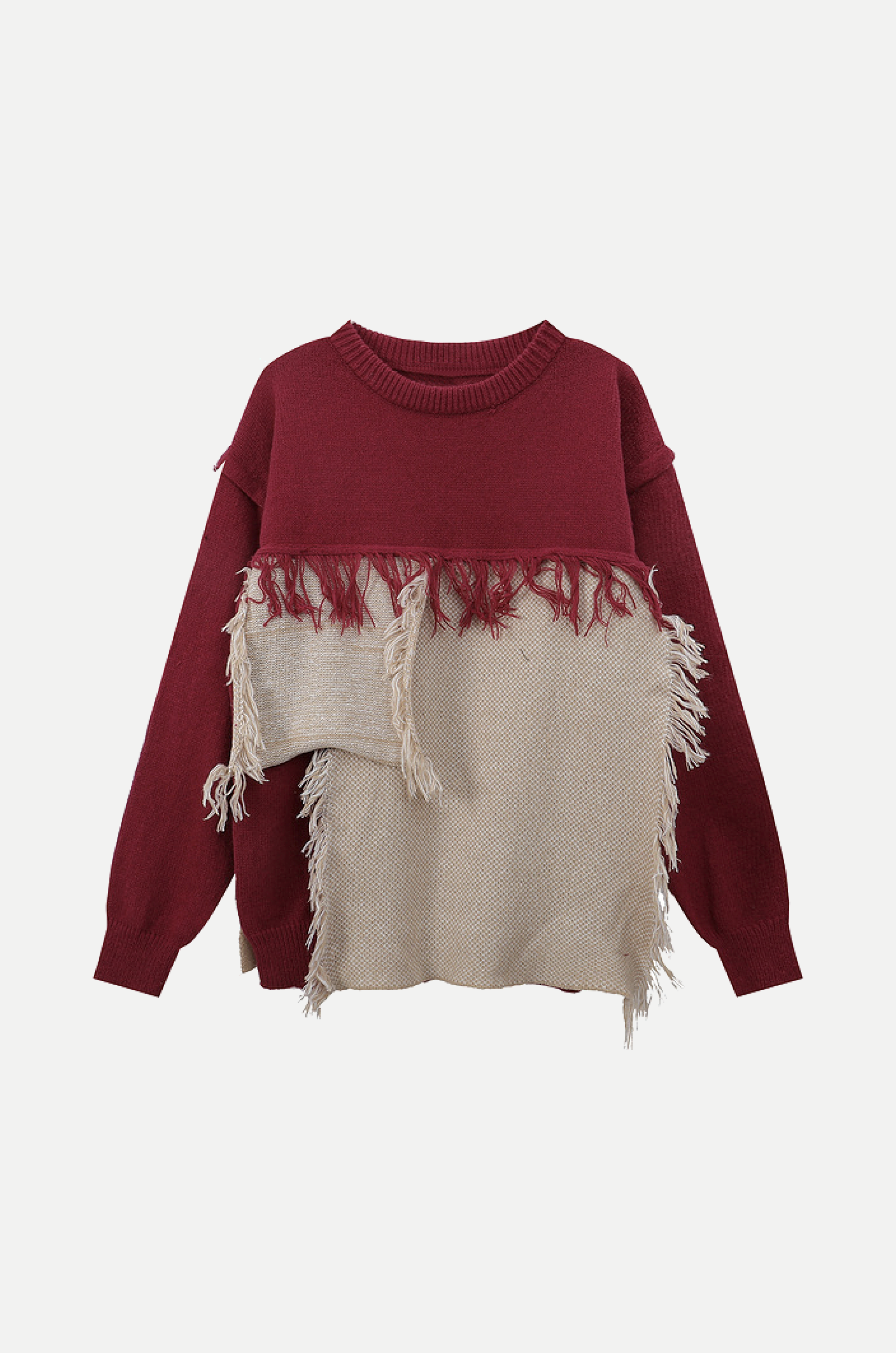 Stitching Fringe Knit