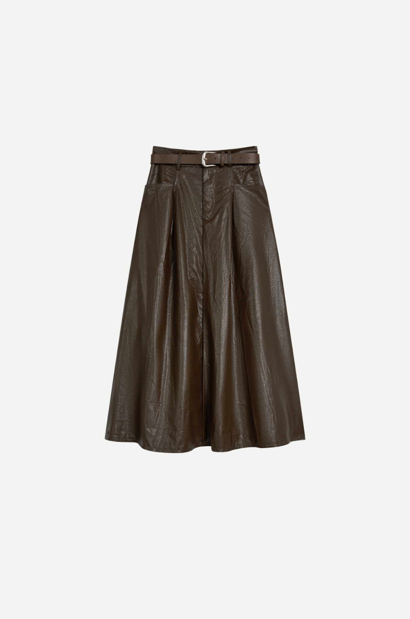 PU Leather Full Skirt