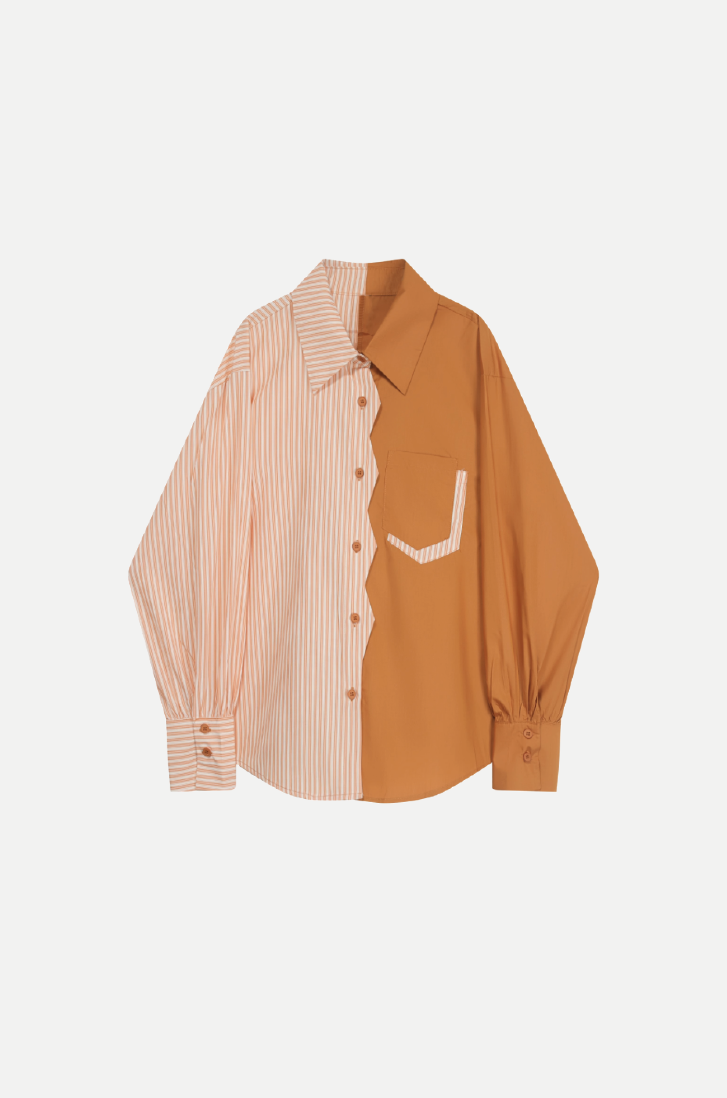 Wave Design Orange Motif Shirt