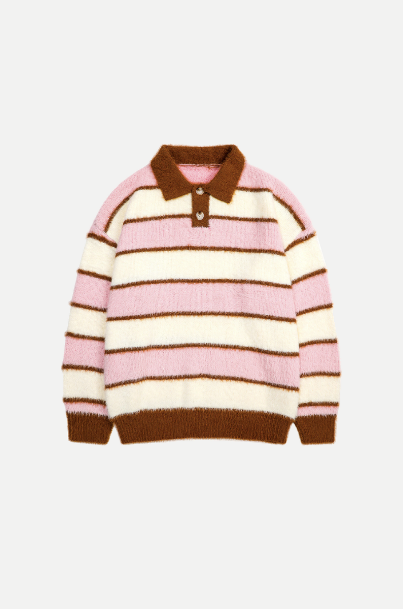 Polo Neck Multistripe Sweater
