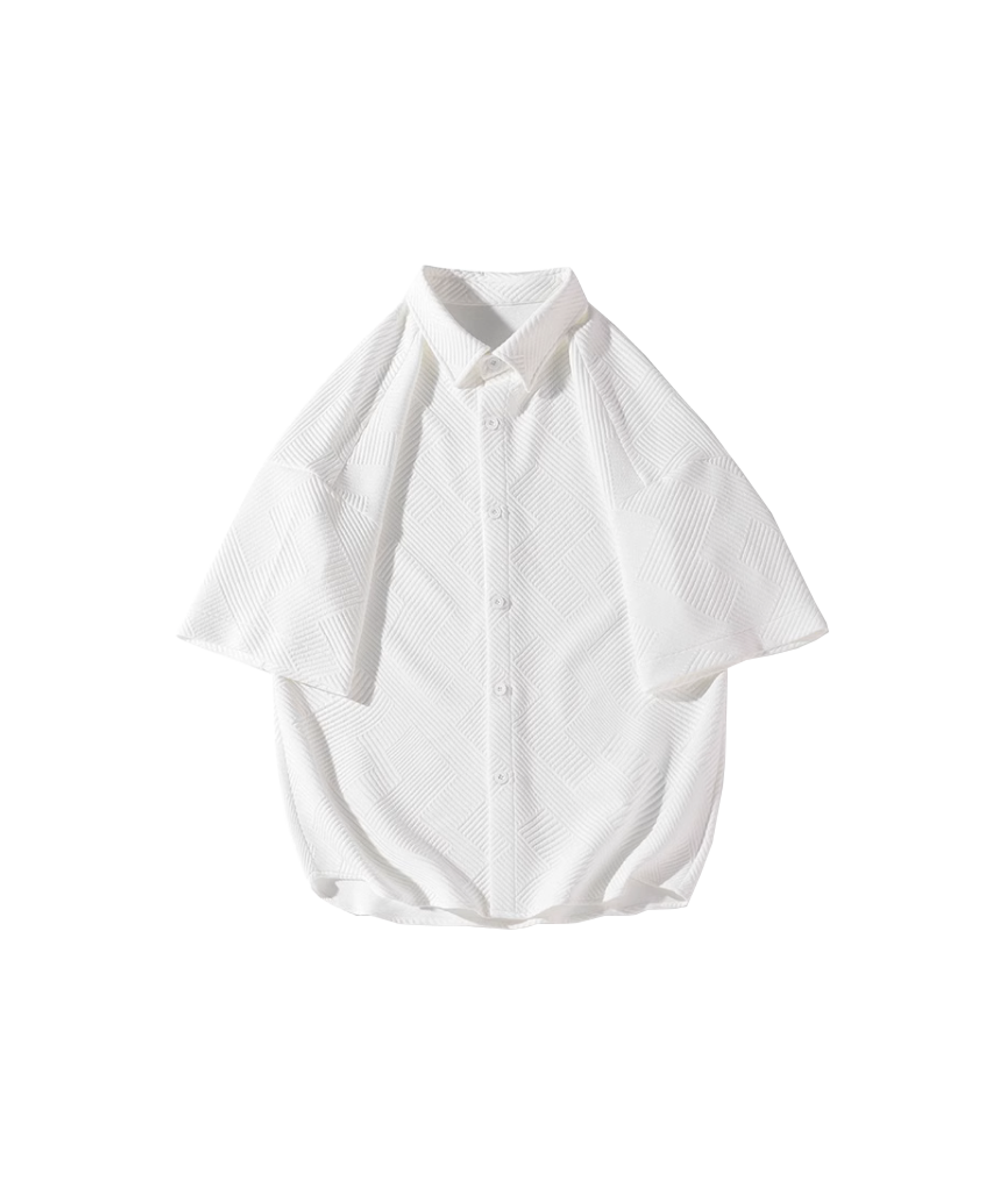 Embossed Diagonal Short Sleeve Shirt