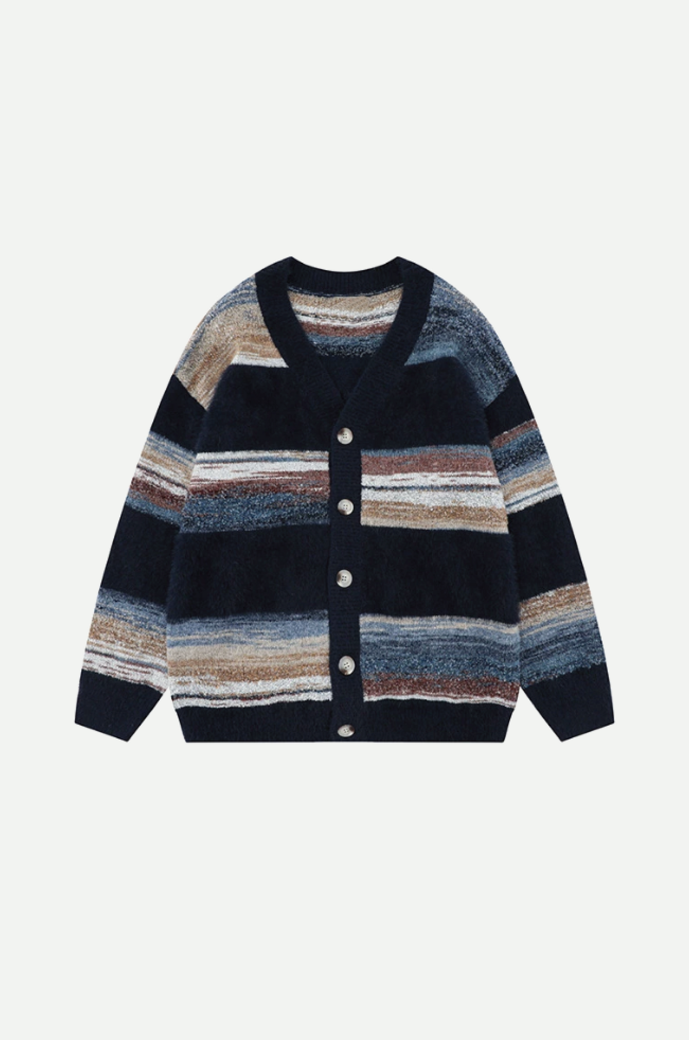 Relaxed Fuzzy Block Cardigan