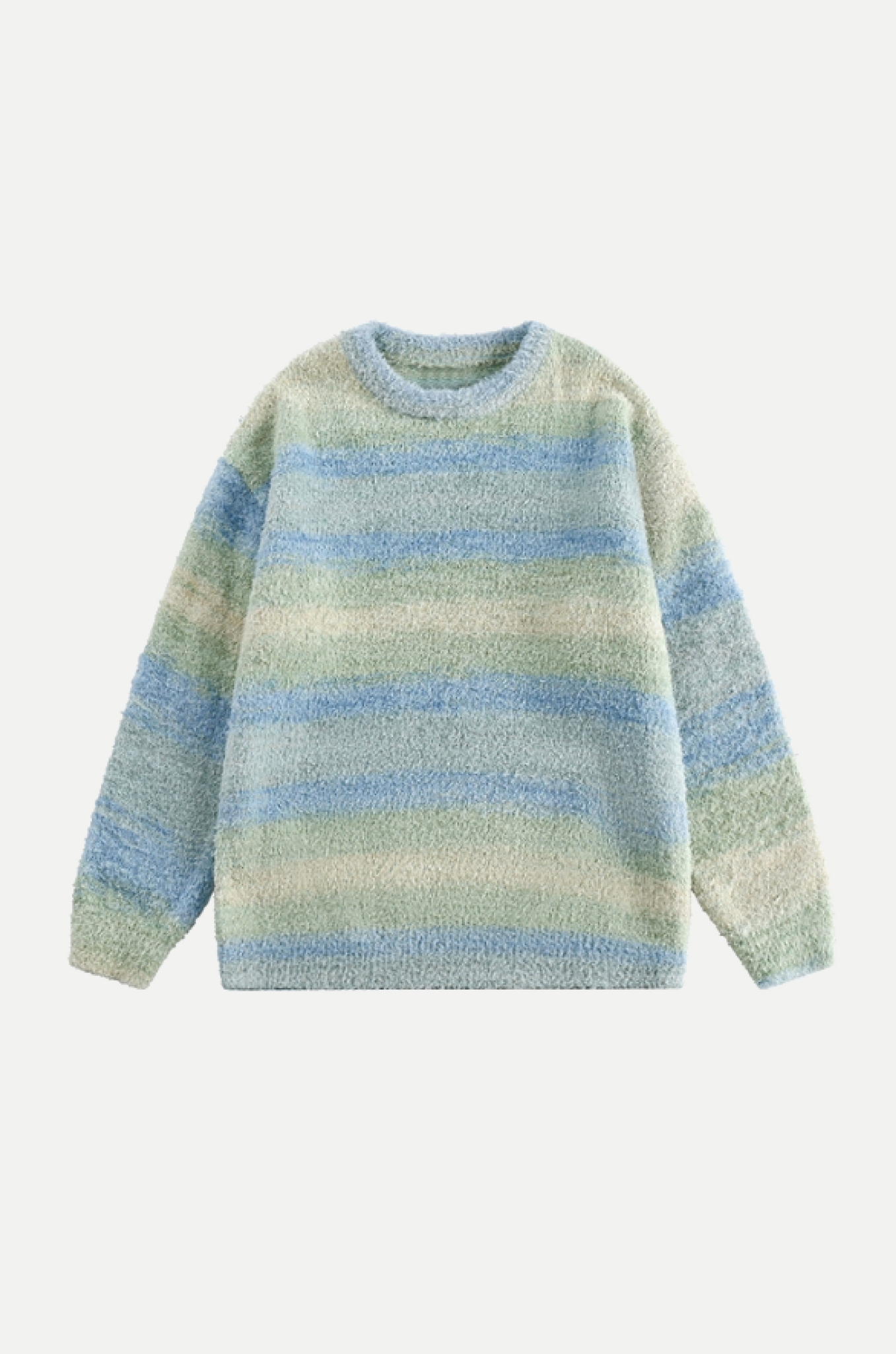 Colorful Fuzzy Stripe Sweater