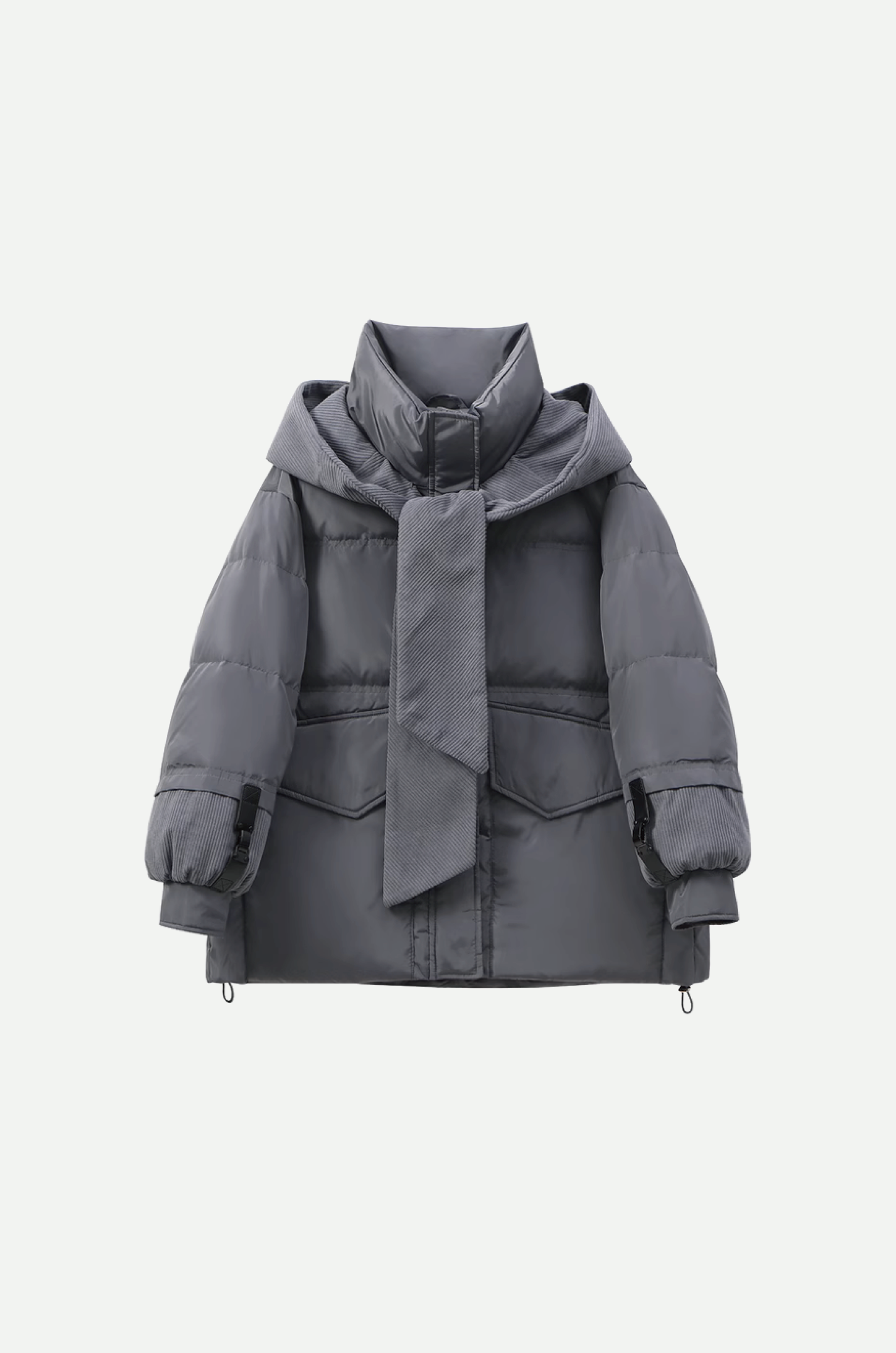 Corduroy Cap Stitching Puff Duck Down Coat – P L U M STORE