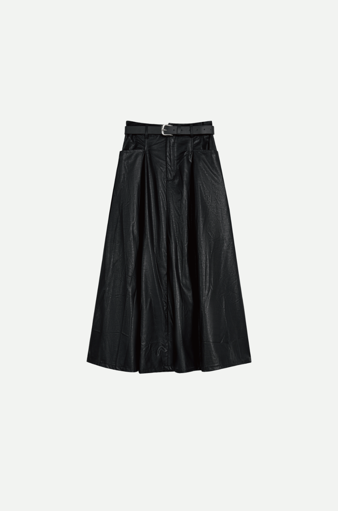 PU Leather Full Skirt