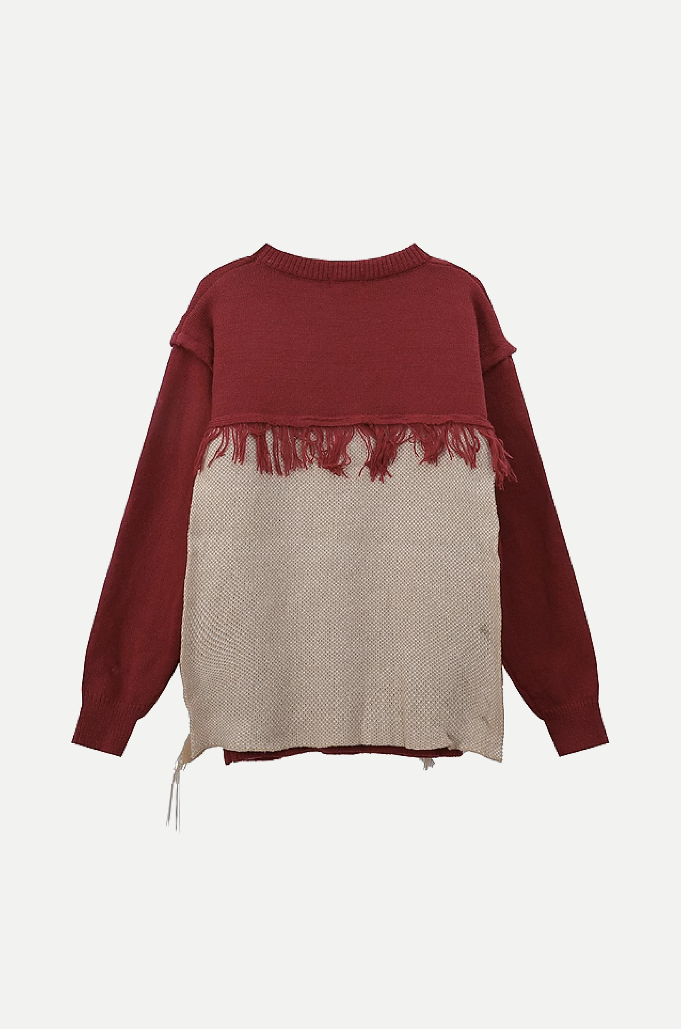 Stitching Fringe Knit