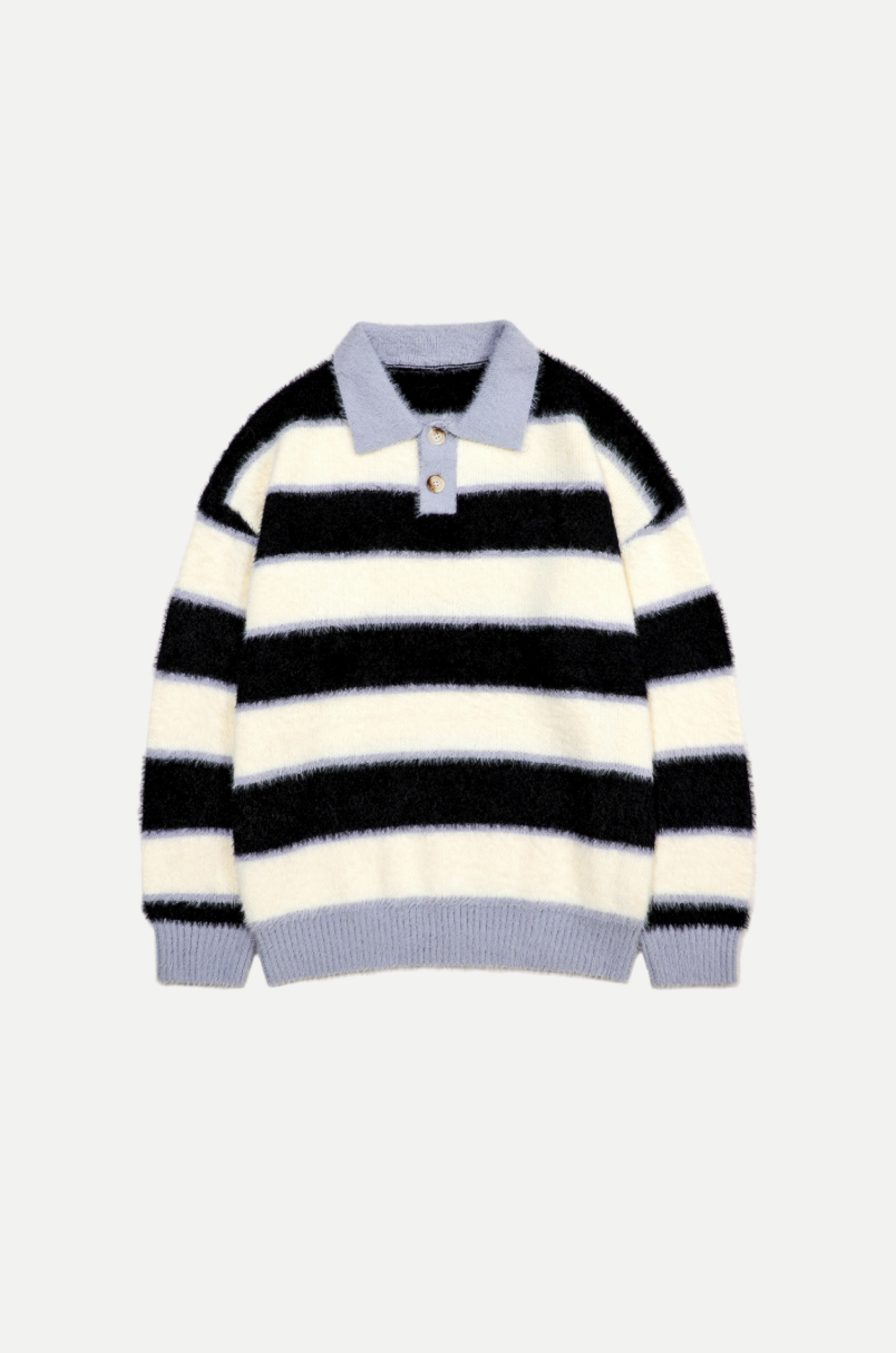 Polo Neck Multistripe Sweater