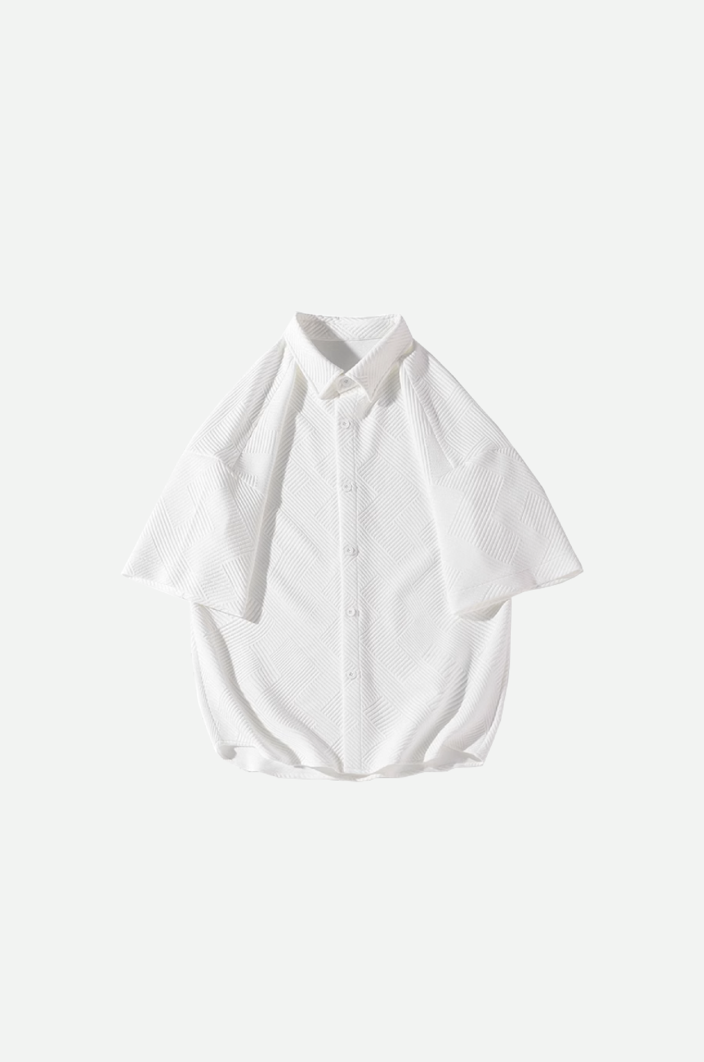 Embossed Diagonal Short Sleeve Shirt