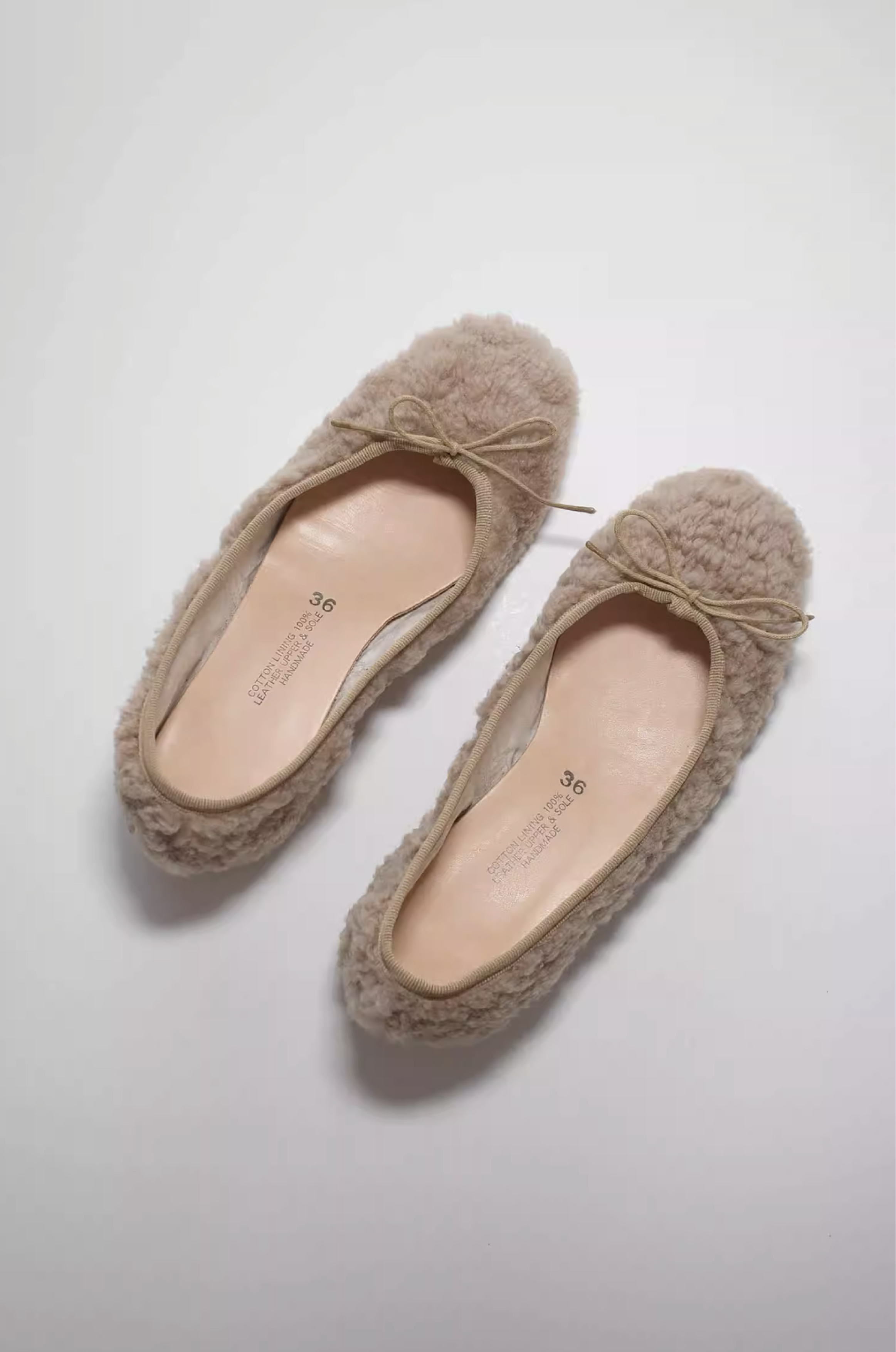 Craftsman Made Natural Goat Fur Ballet Shoes(Coffee)