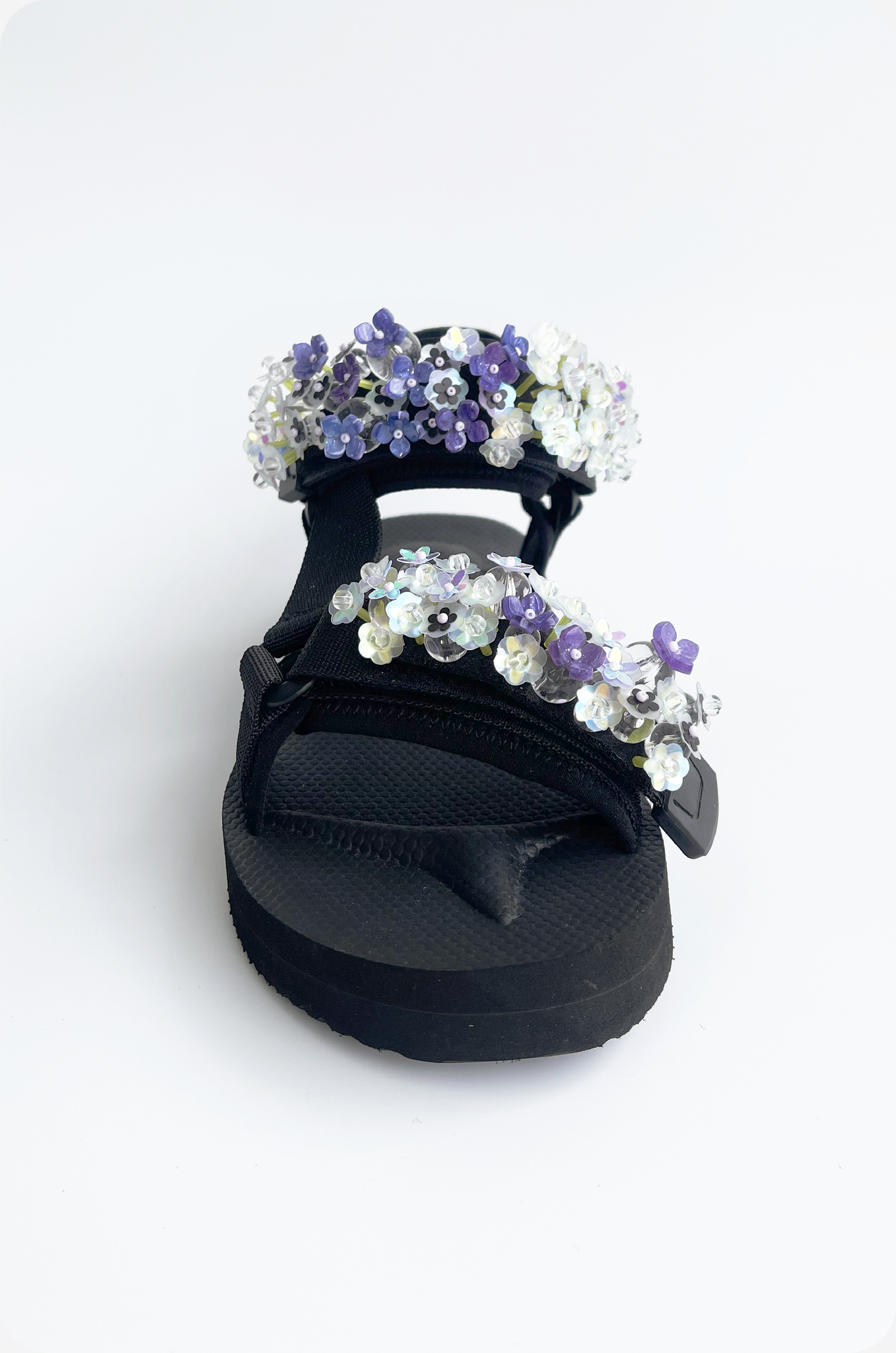 【在庫ある限り：サイズ37残り1点,50%OFF】23-SS-ST-Black-012-Hydrangea