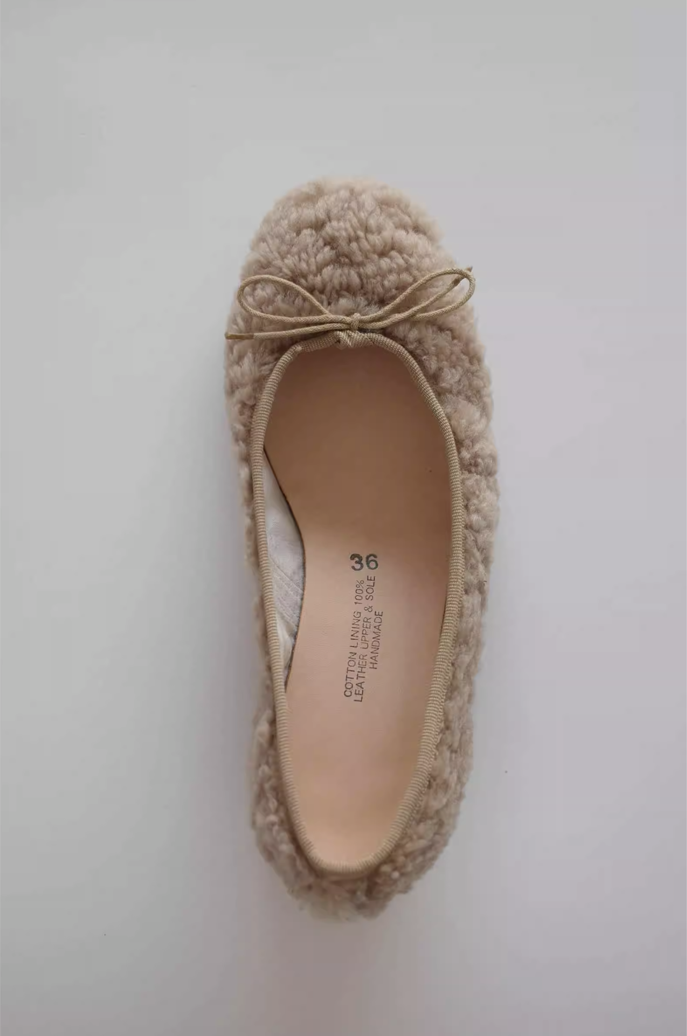 Craftsman Made Natural Goat Fur Ballet Shoes(Coffee)