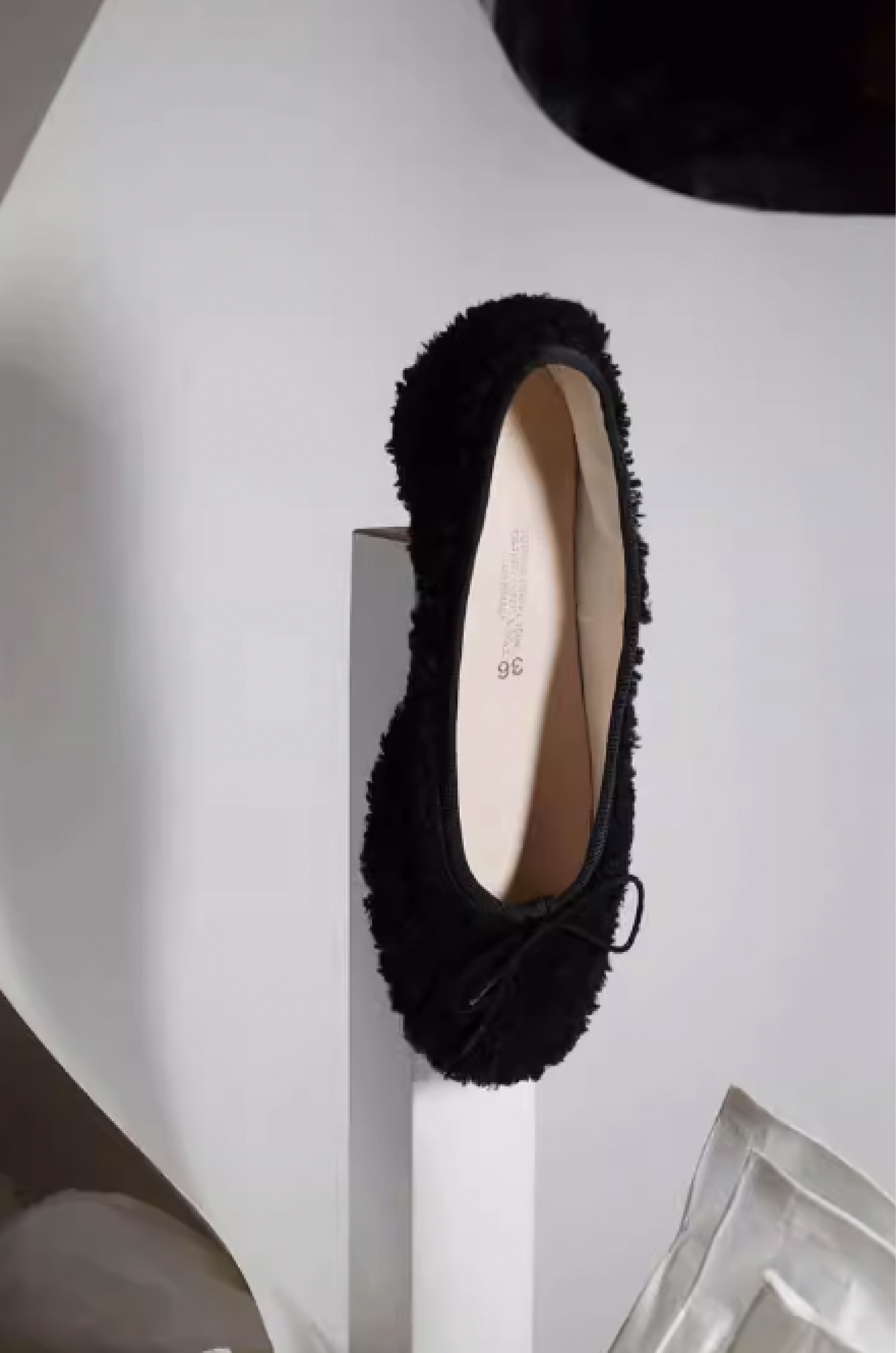 Craftsman Made Natural Goat Fur Ballet Shoes(Black)