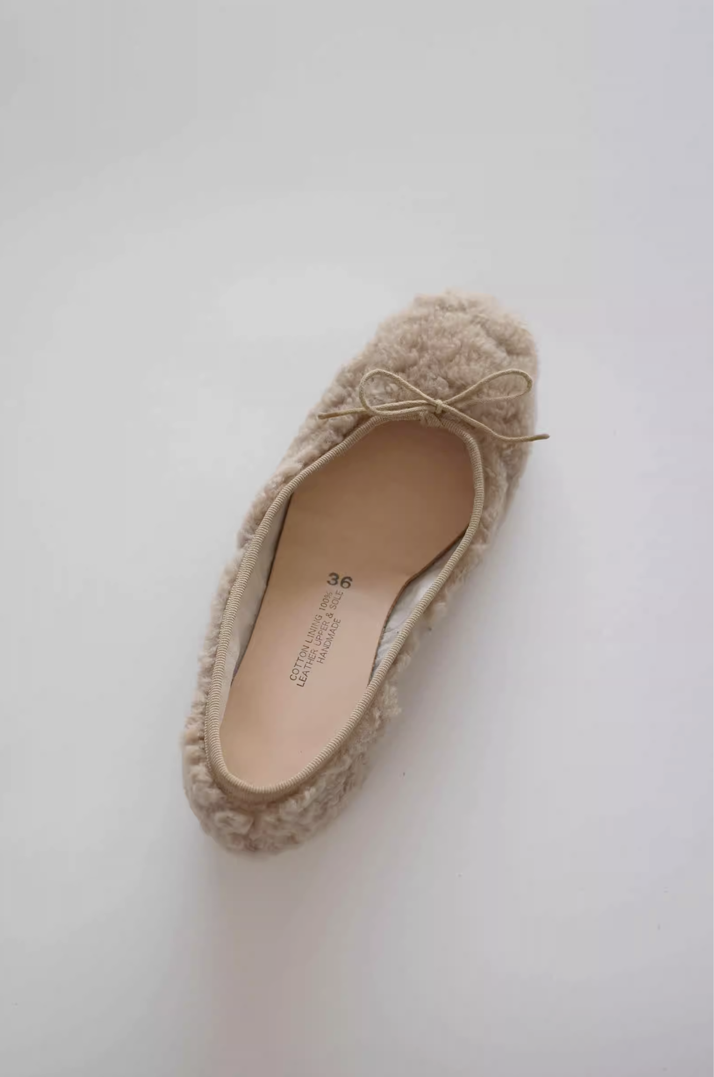 Craftsman Made Natural Goat Fur Ballet Shoes(Coffee)