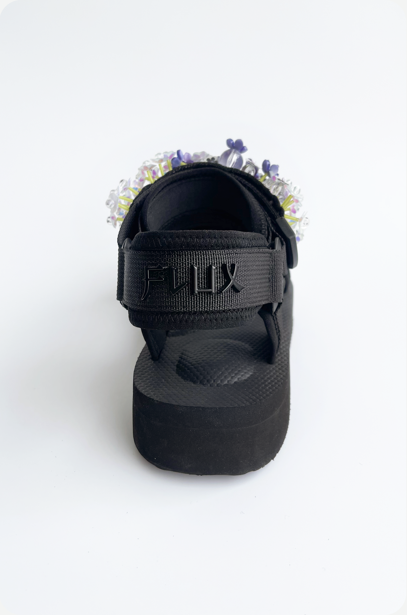 【在庫ある限り：サイズ37残り1点,50%OFF】23-SS-ST-Black-012-Hydrangea