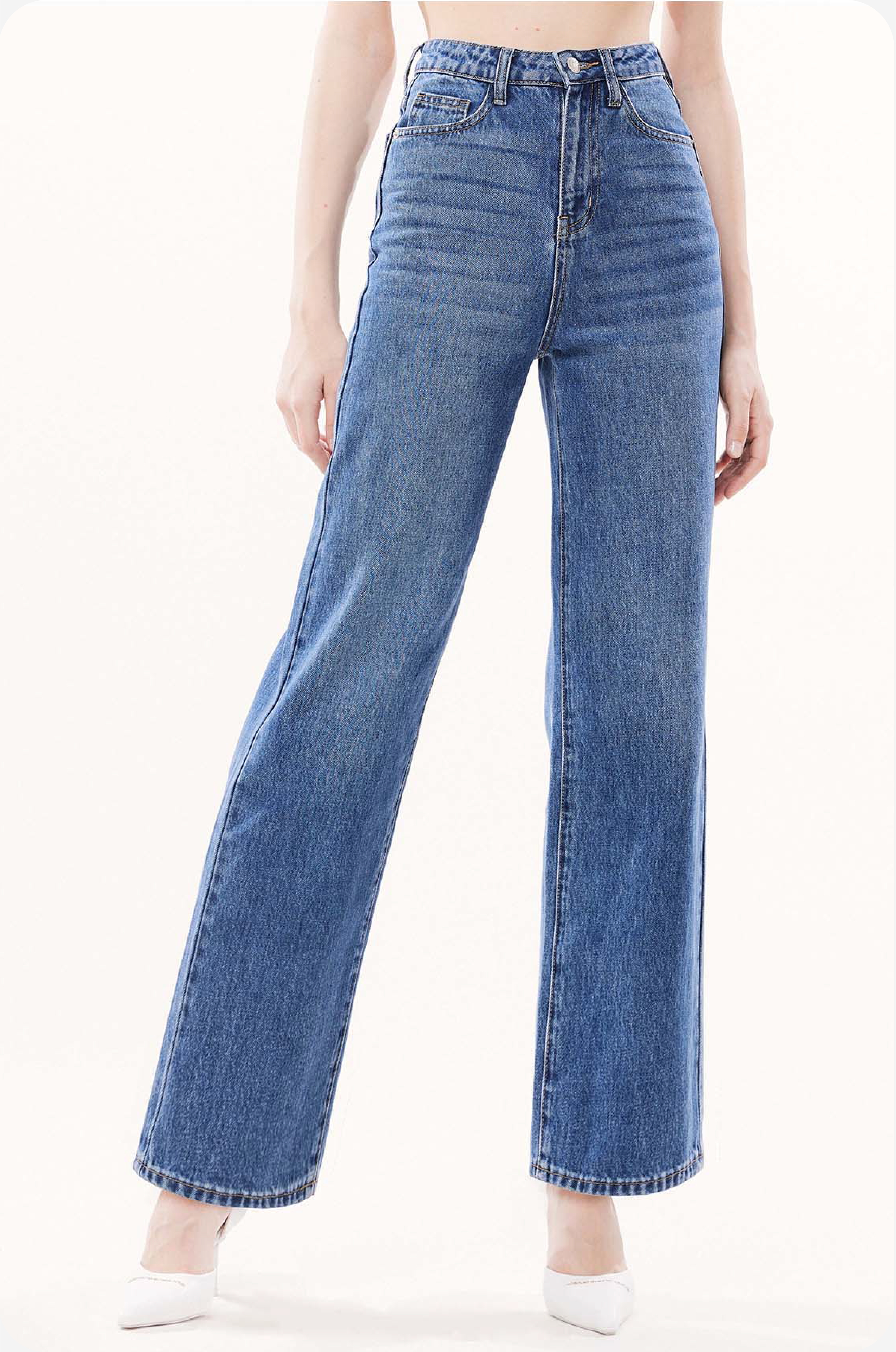 Vintage Denim Flared Pants