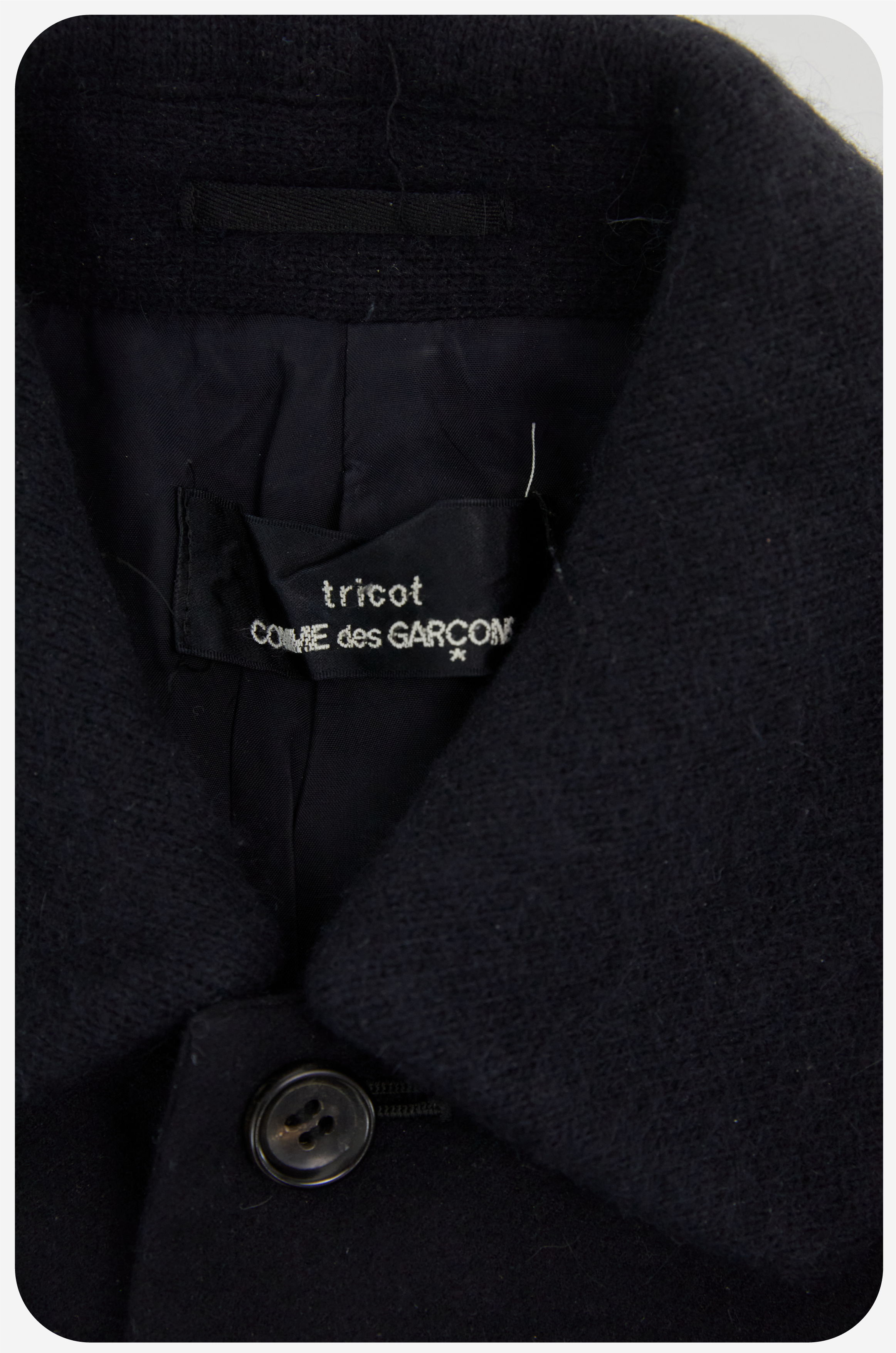 Archives Room: TRICOT COMME DES GARÇONS Navy Shirt Jacket