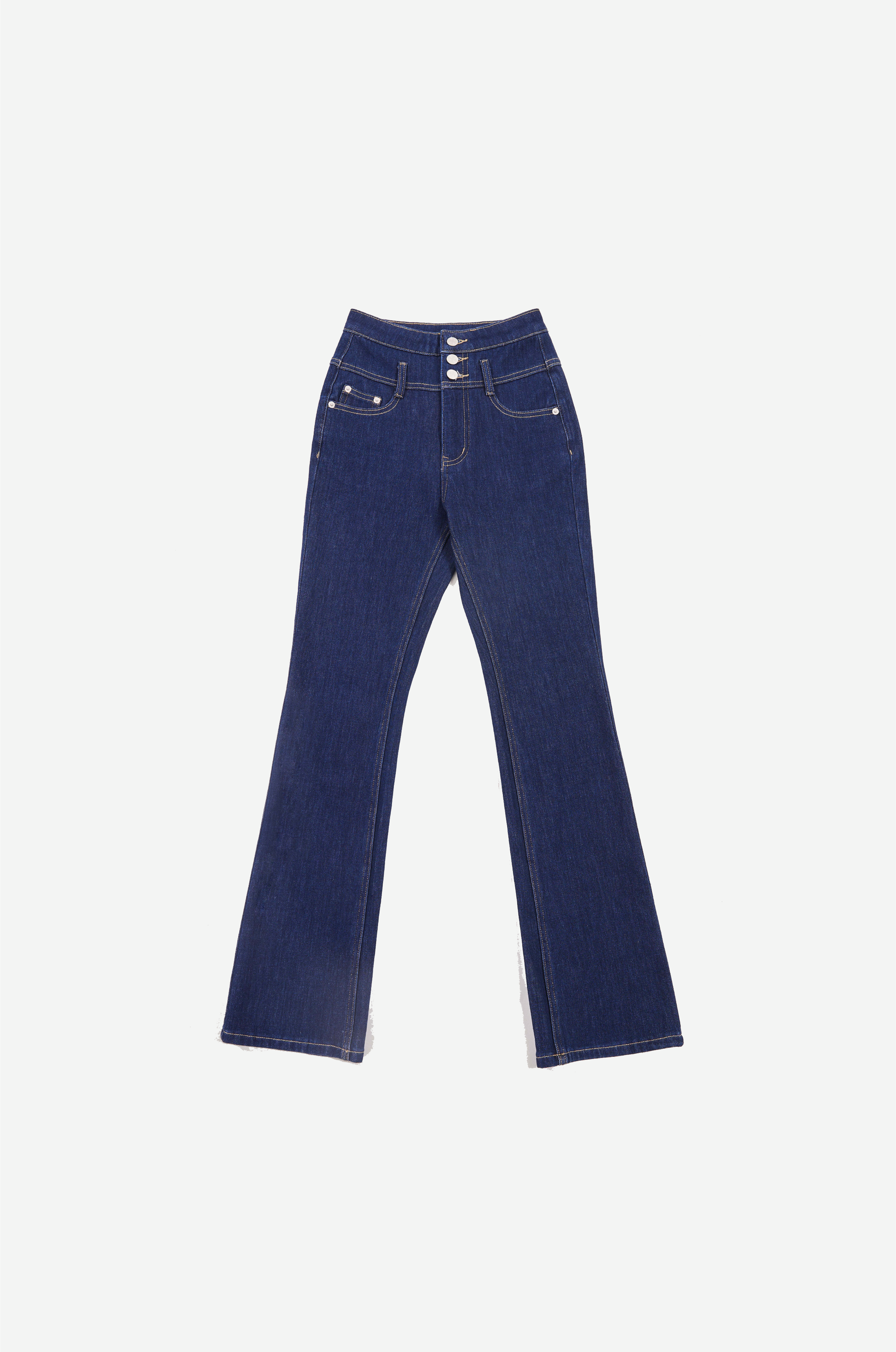 High-waisted Vintage Stretch Flared Jeans