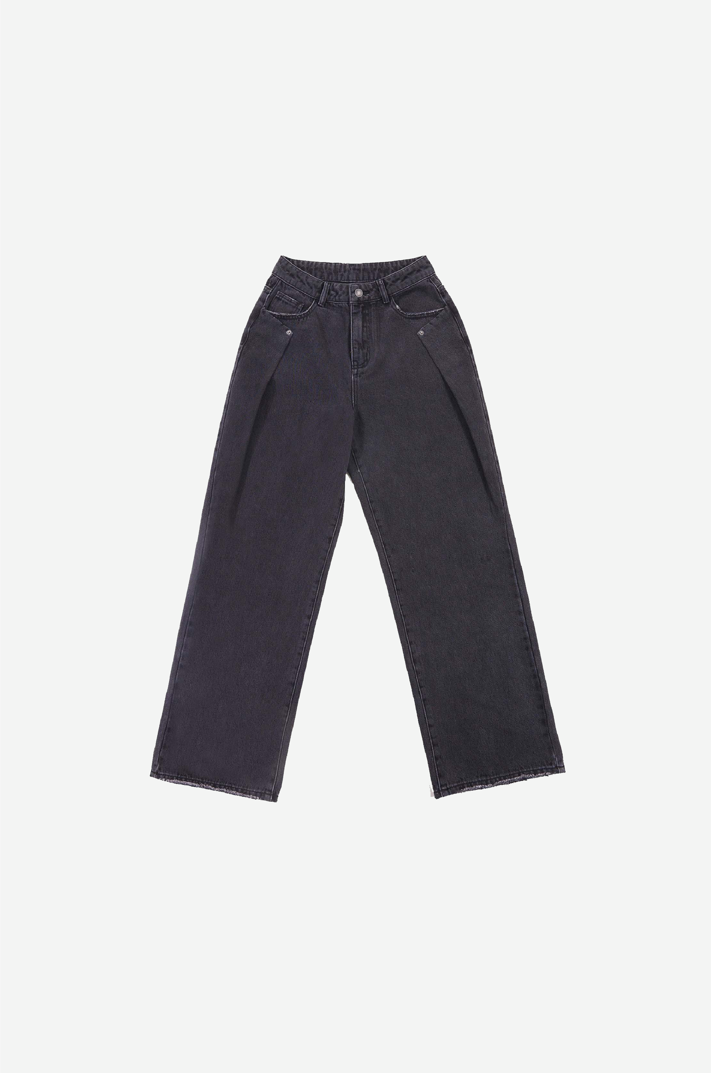 Side Seam Designed Straight Leg Jeans