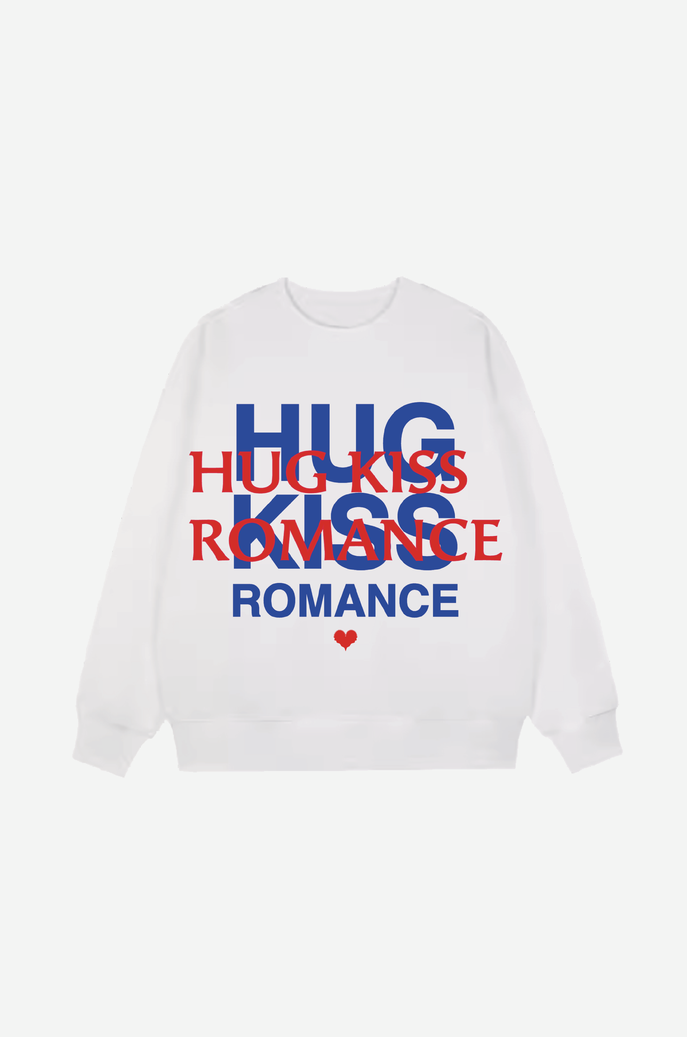 PRE ORDER / HUG KISS ROMANCE 'Logo Slogan Mix' Sweater WH