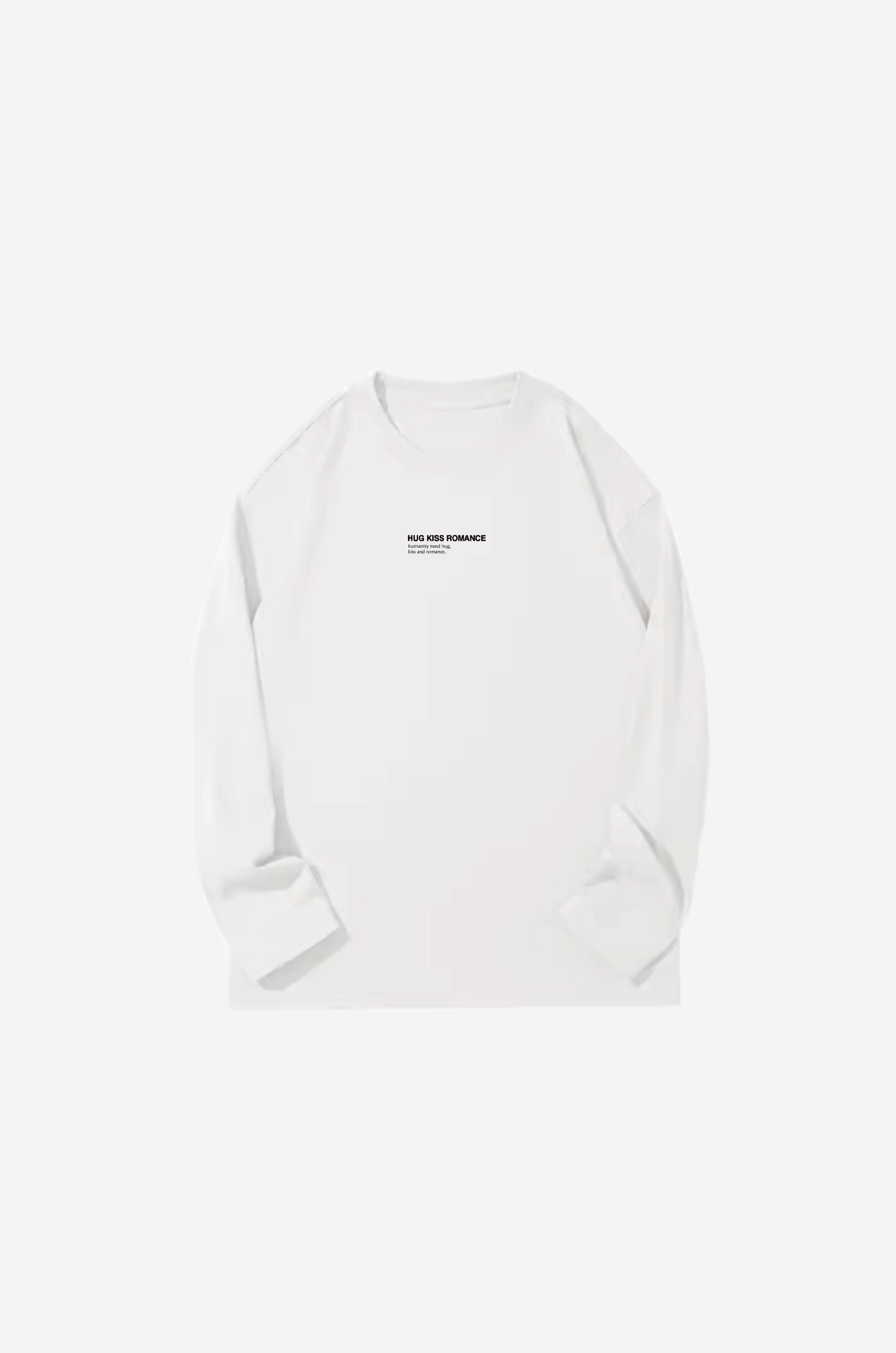 PRE ORDER / HUG KISS ROMANCE 'Black Slogan' Long T WH