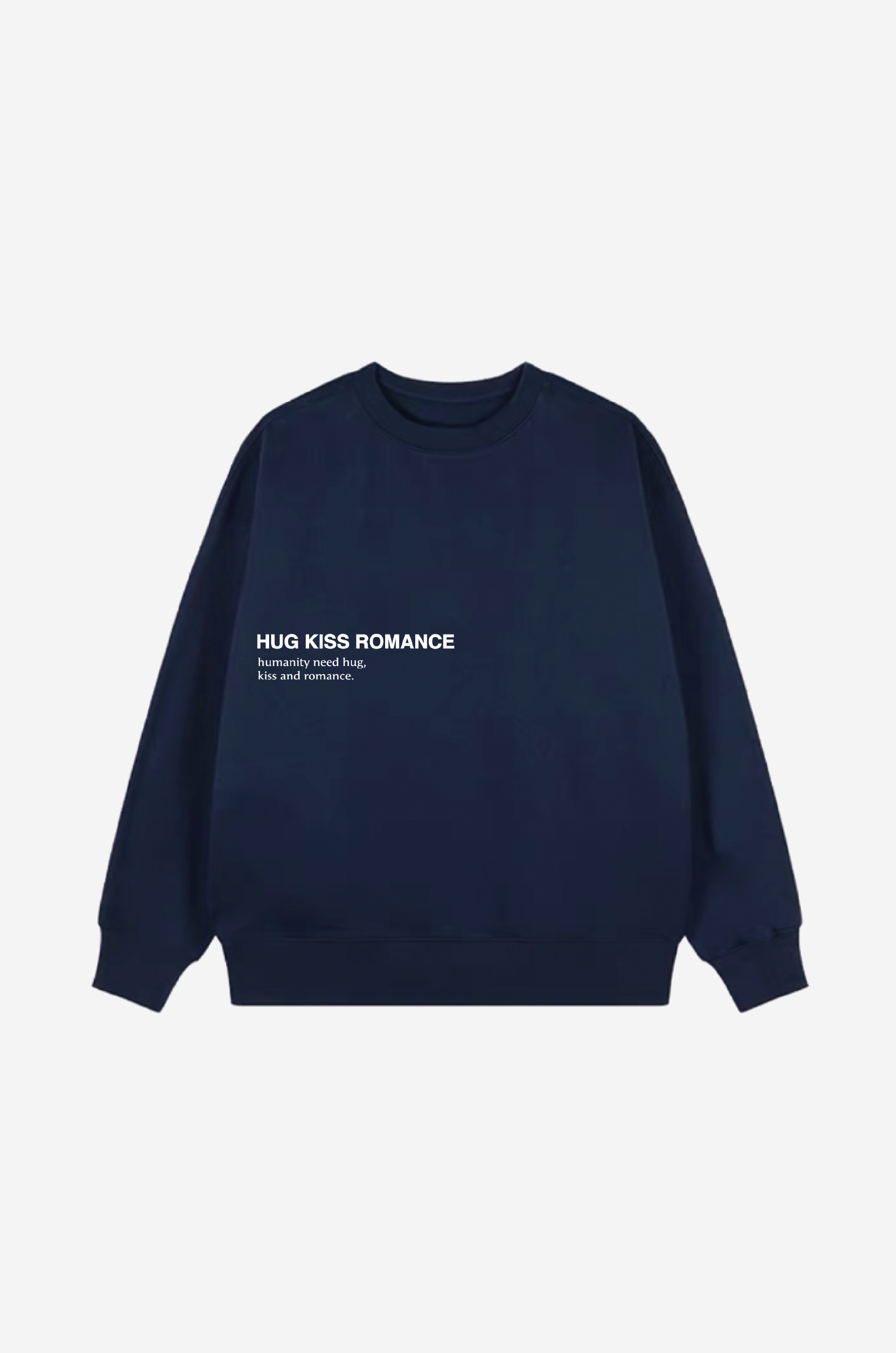 PRE ORDER / HUG KISS ROMANCE 'White Slogan' Sweater NV