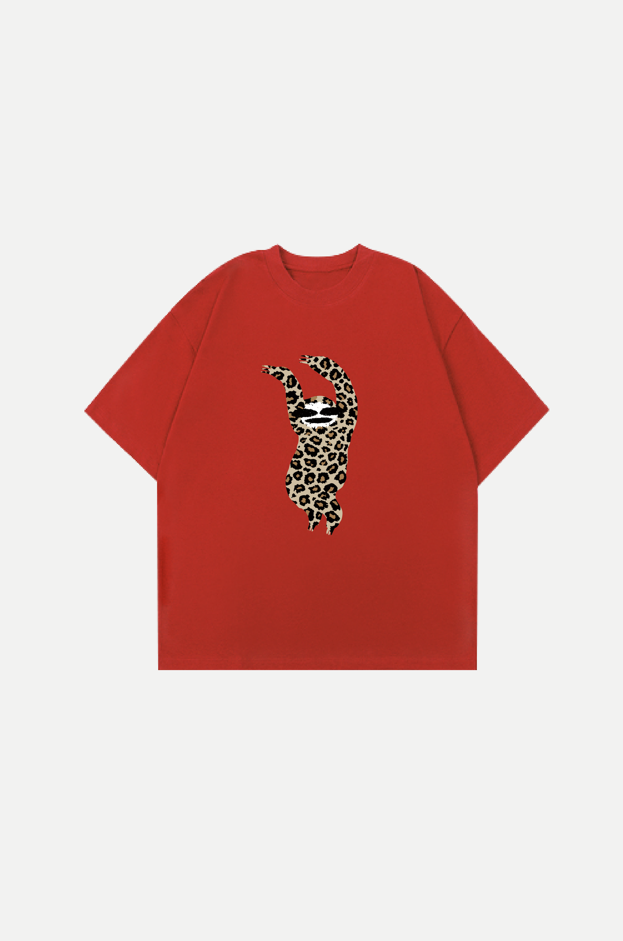 Leopard Sloth Middle Sleeves T