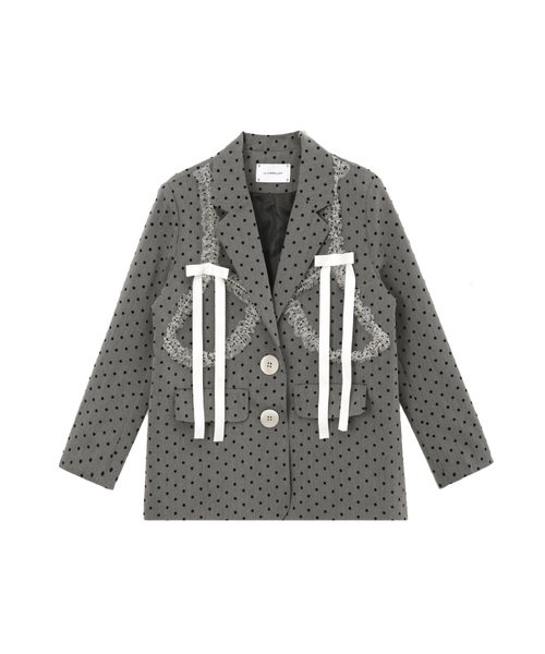 予約商品・Dots Lace Ribbon Jacket – P L U M STORE