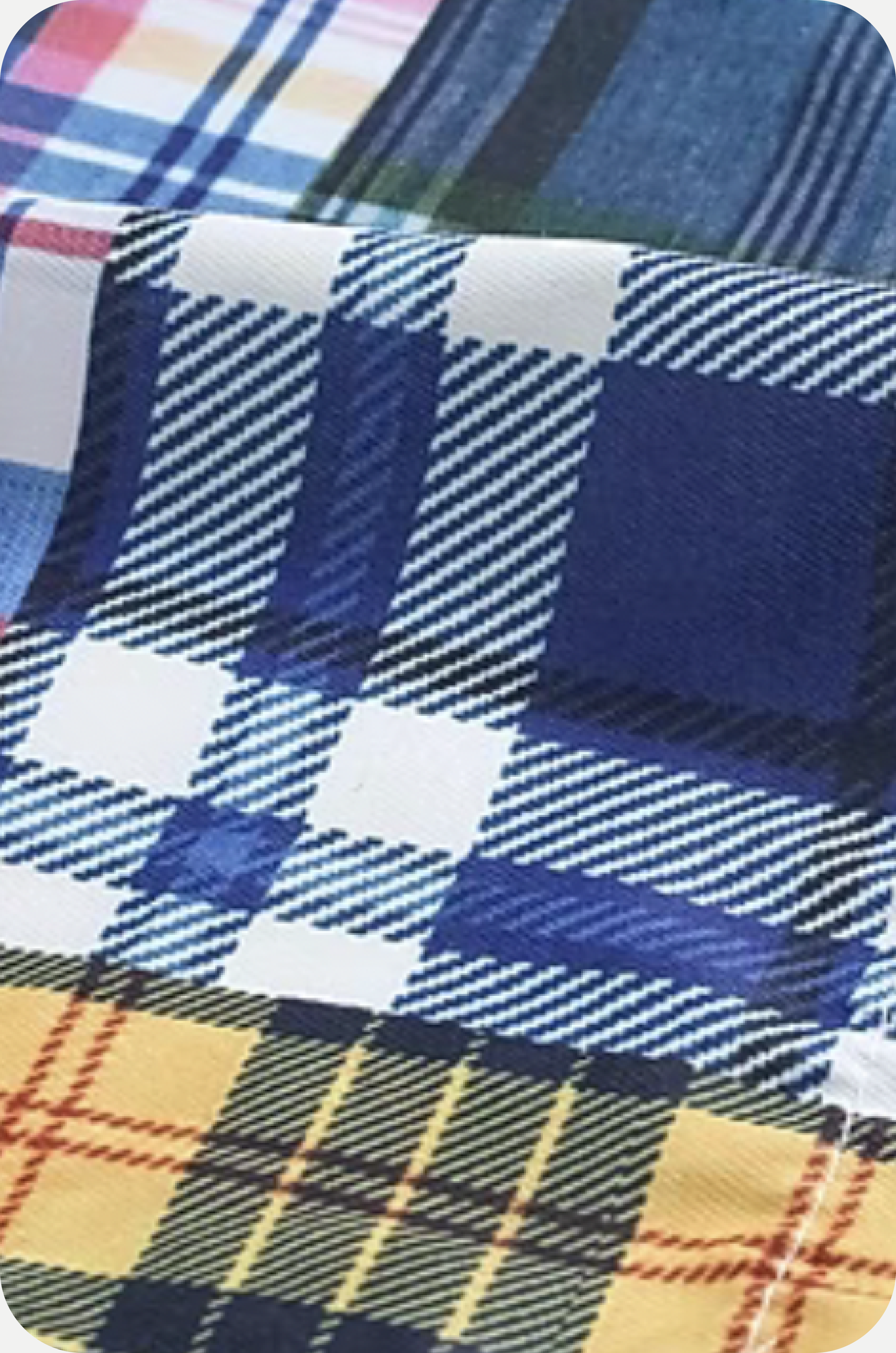 Multicolor Patchwork Plaid Trousers