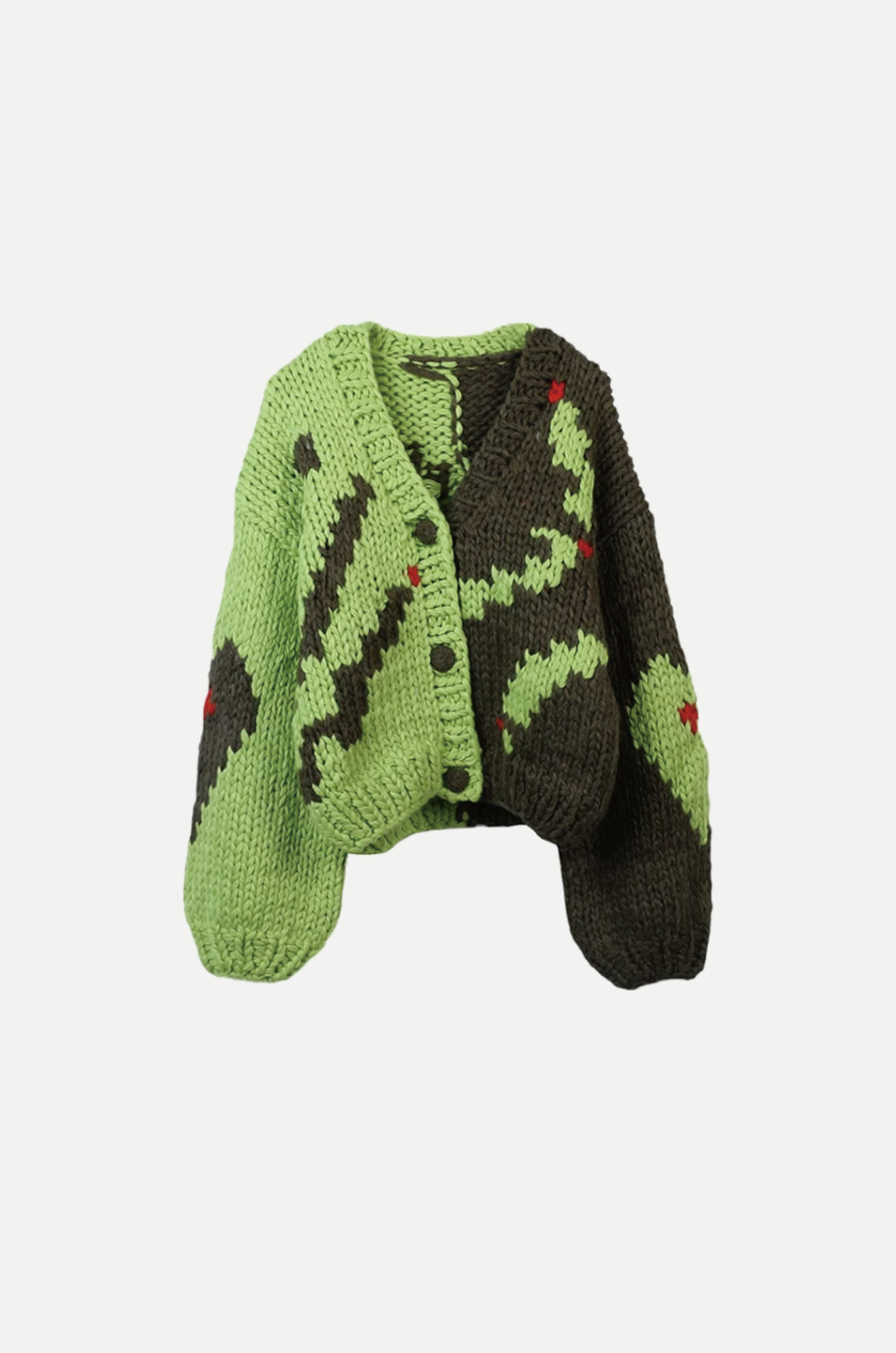 Half  Half Balance Cardigan
