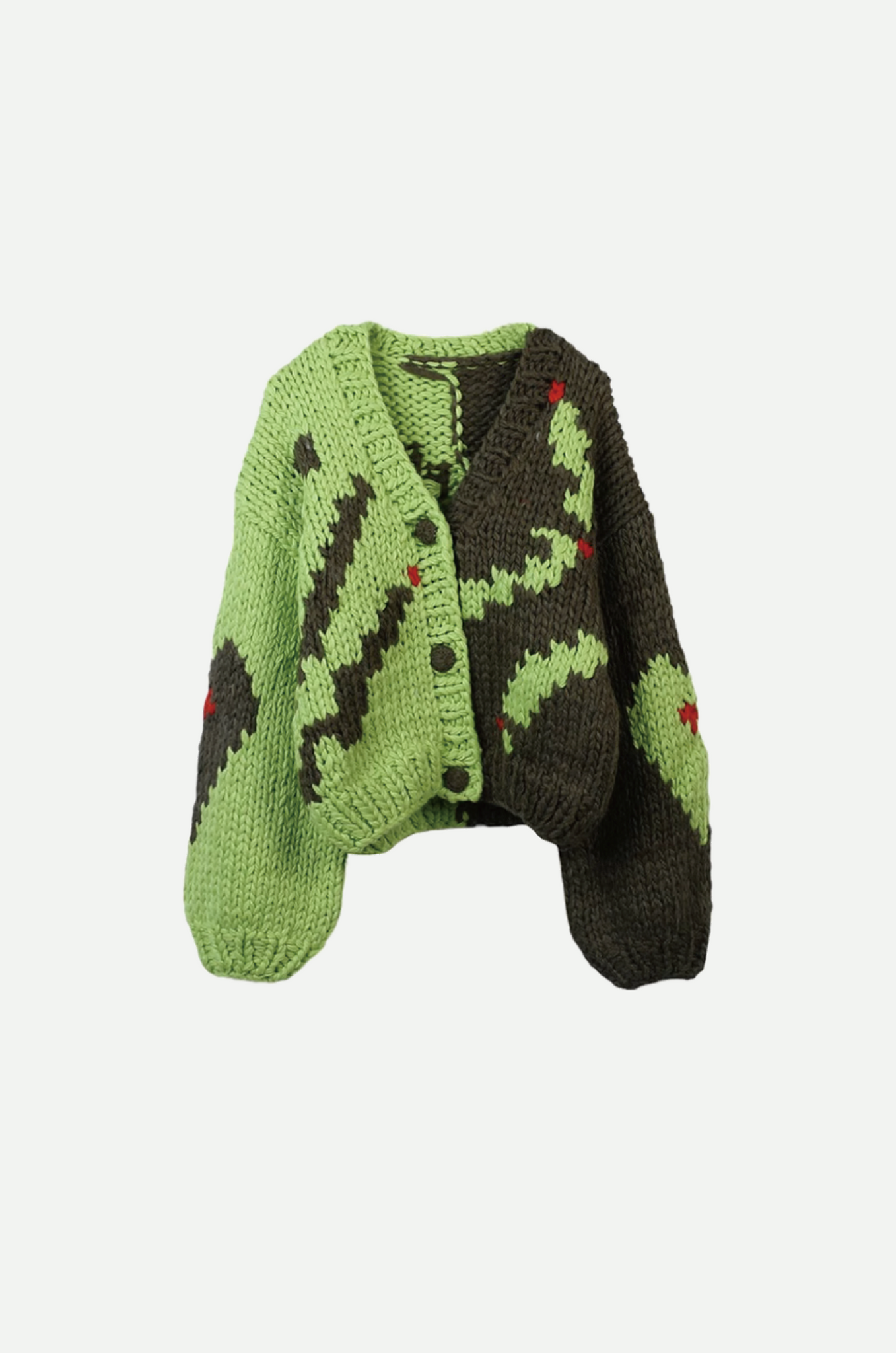 Half  Half Balance Cardigan