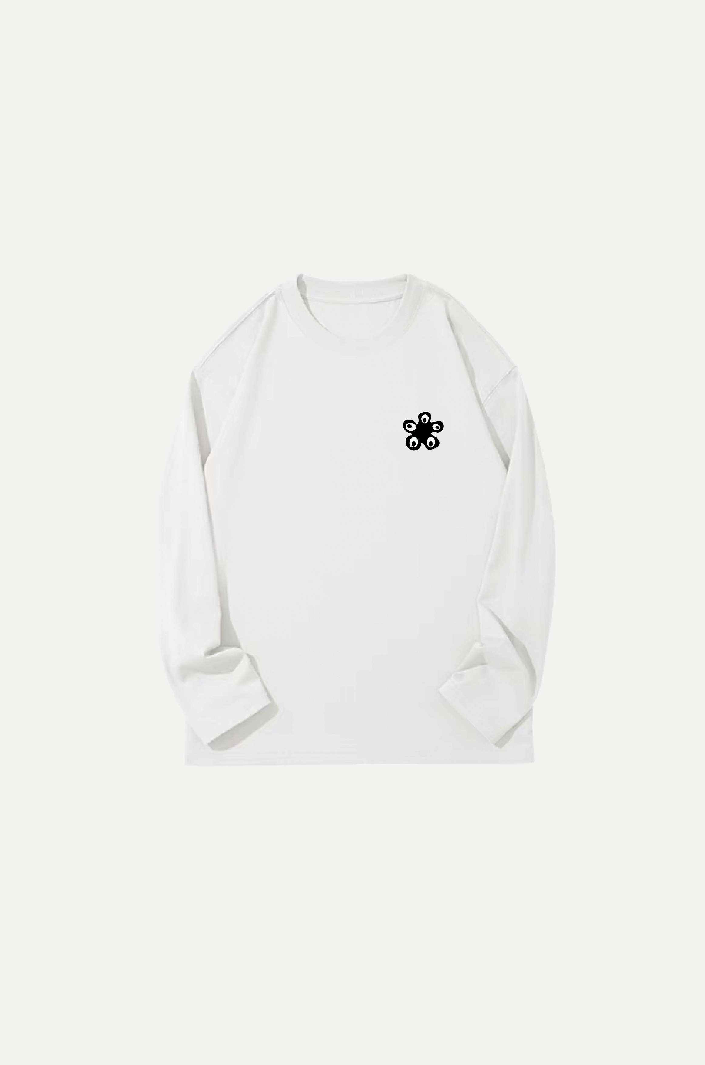 Flower Motif Monster Long Sleeves T