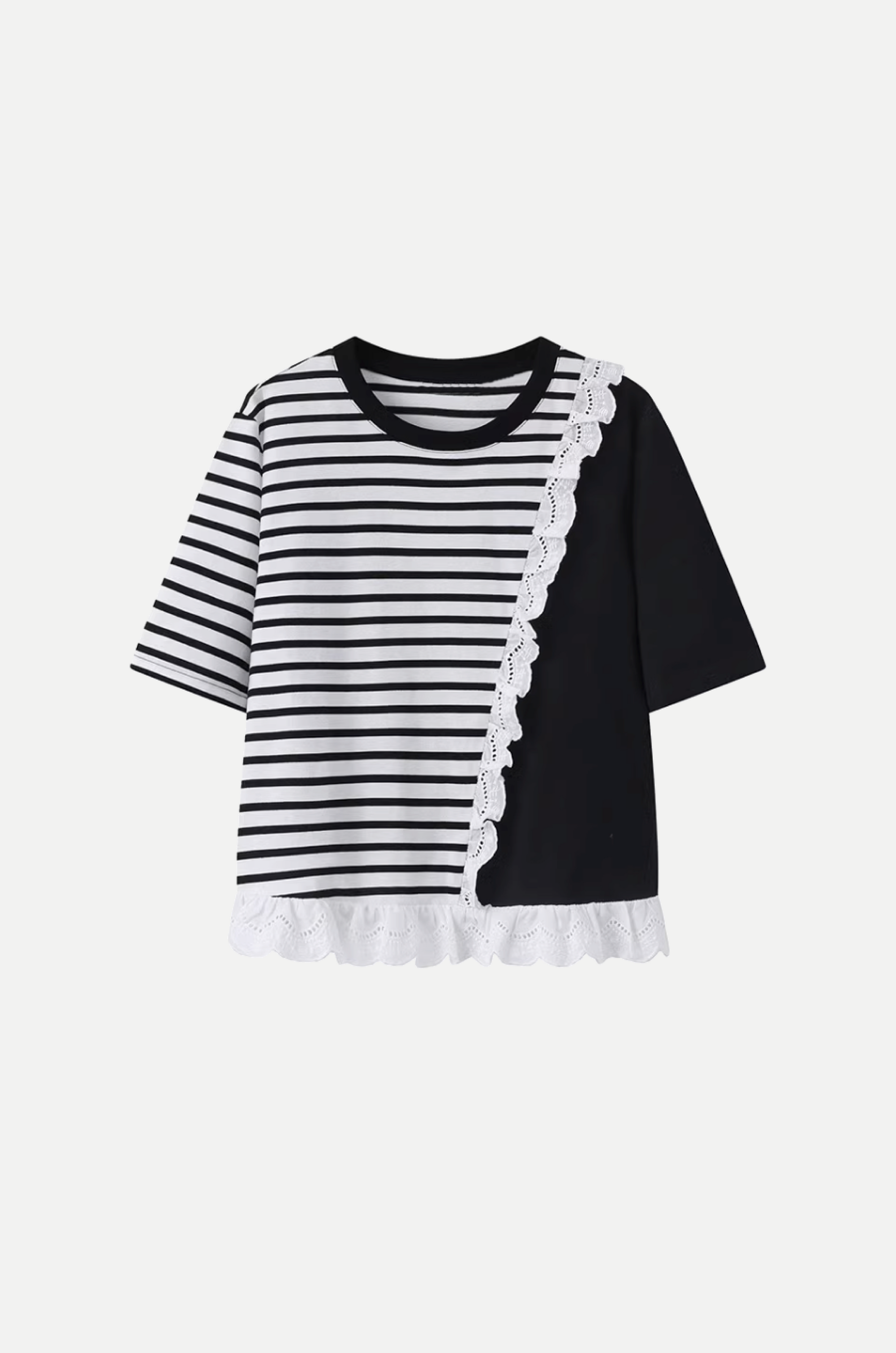 Stripe Docking Lace T