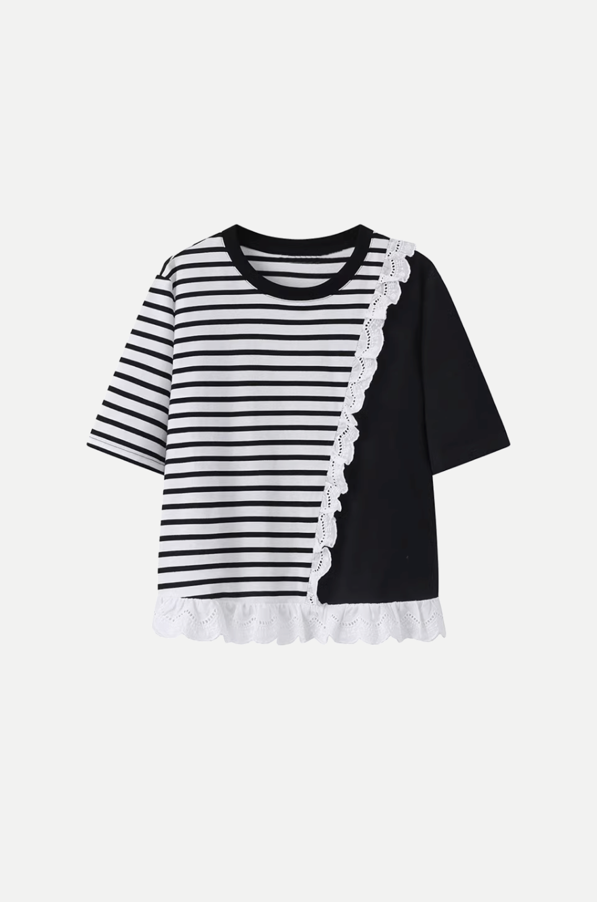 Stripe Docking Lace T