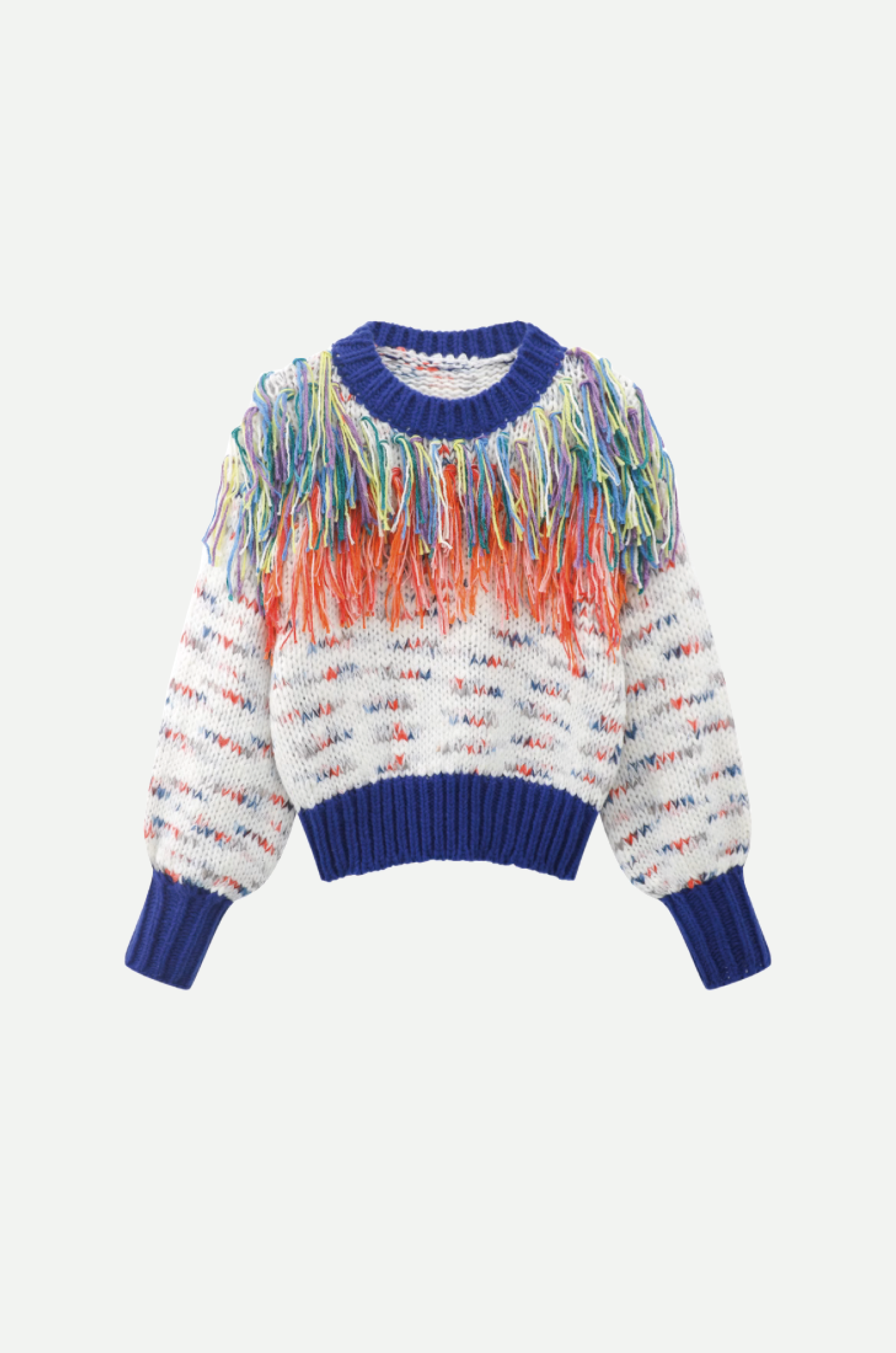 Cheerful Tassel Stitching Sweater