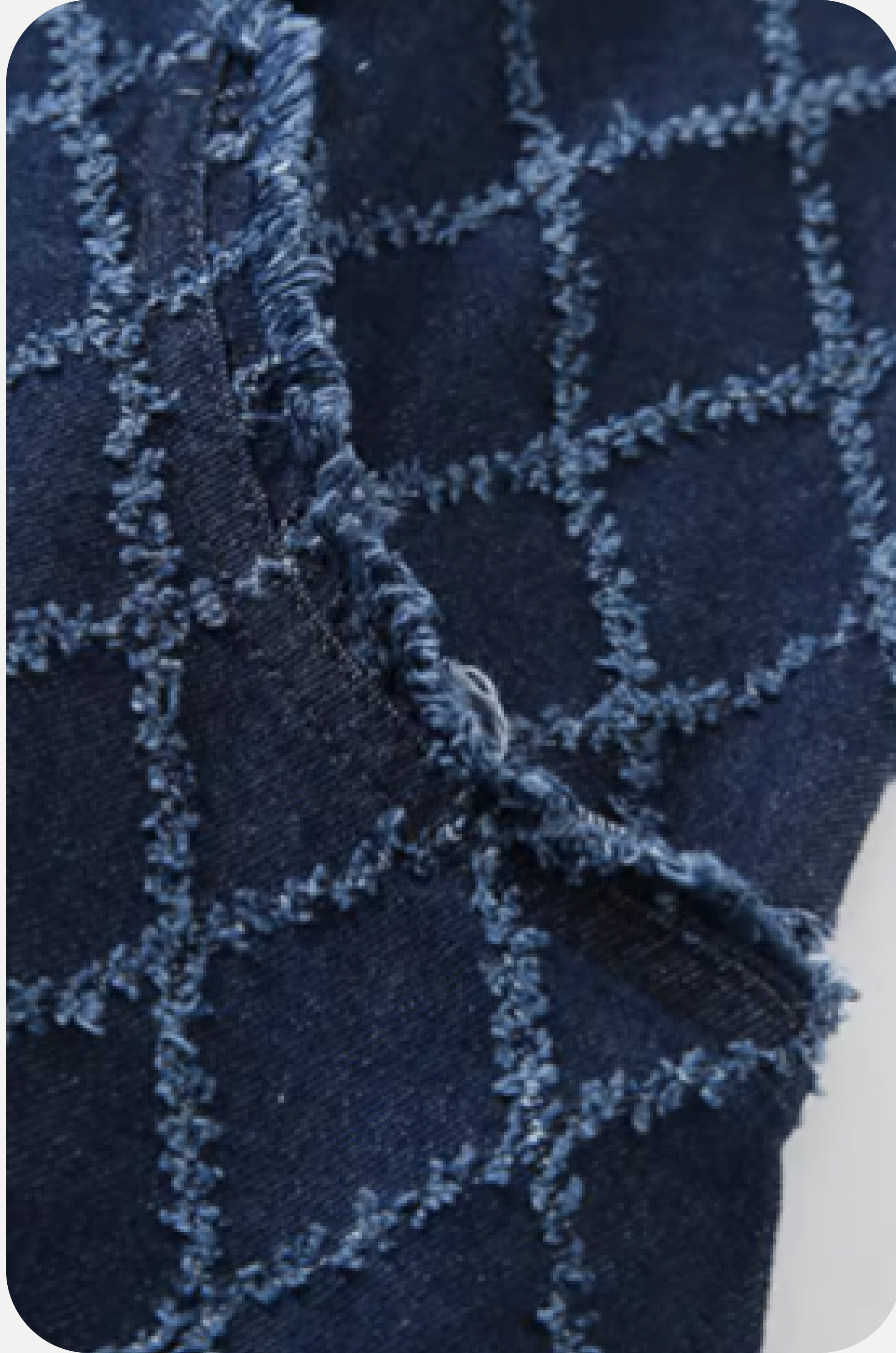 Diamond Grid Denim Vest Dress