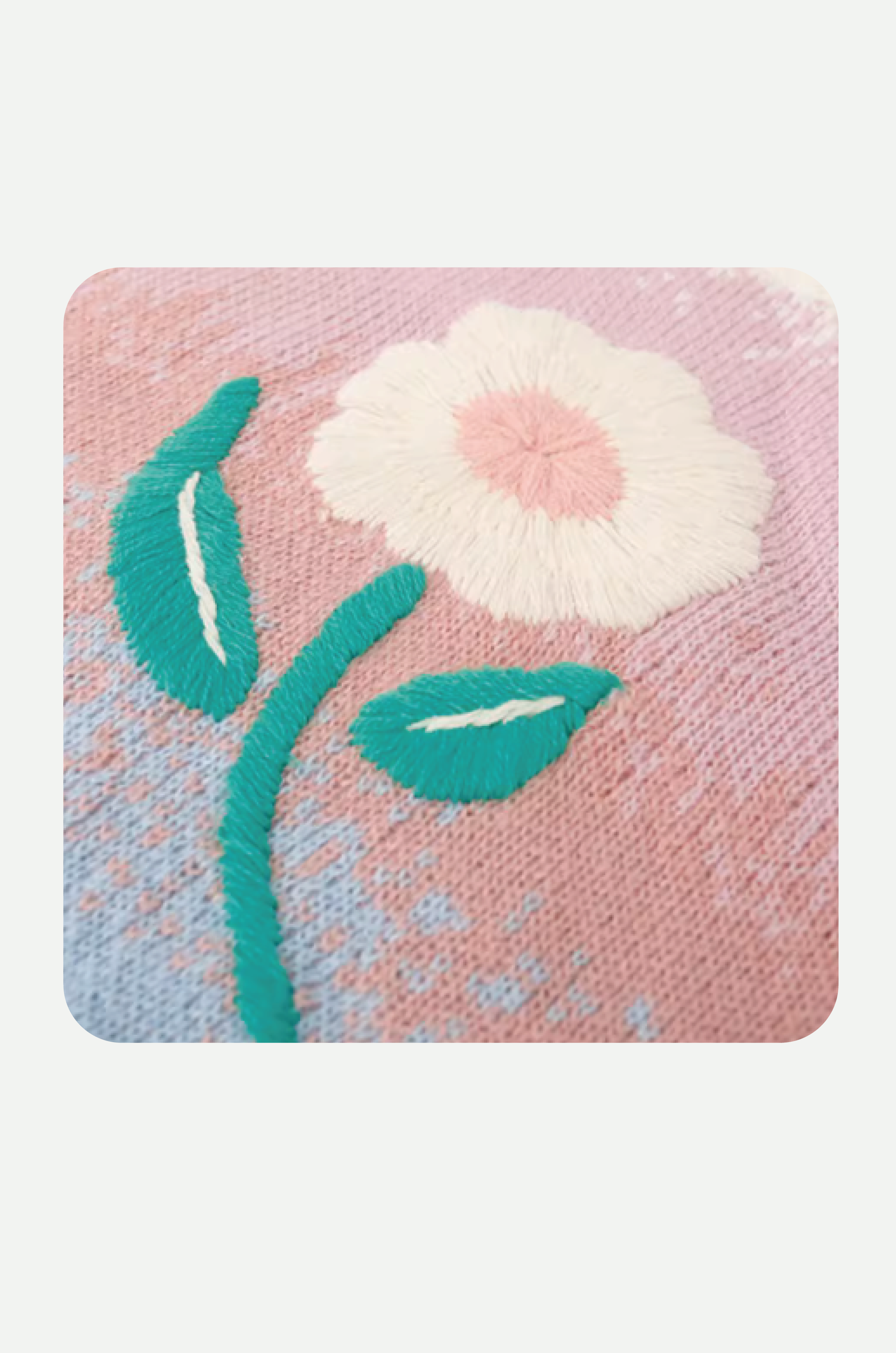 Pastel Color Flower Embroidery Vest