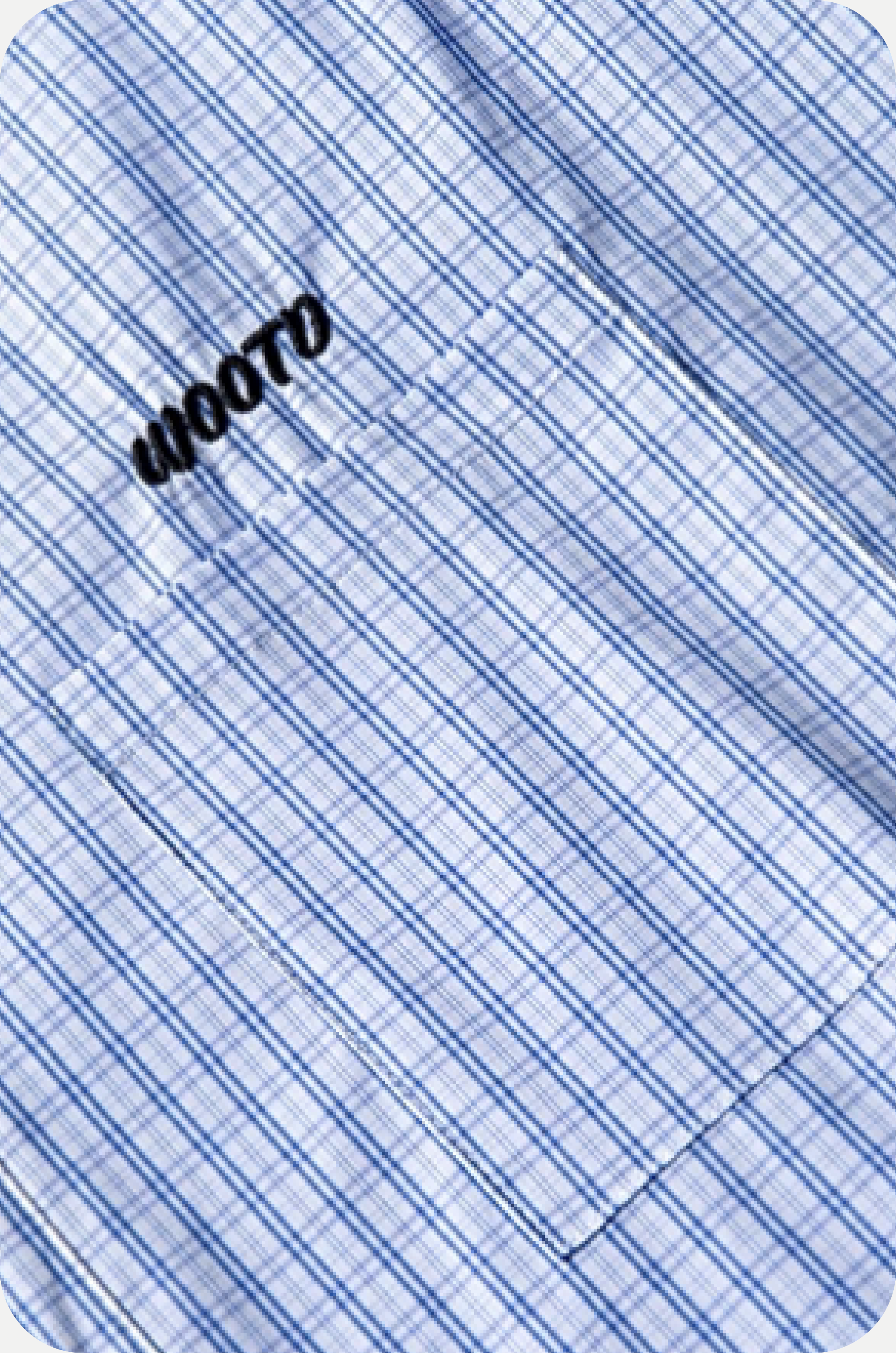 Blue Motif Sleeve Docking Shirt