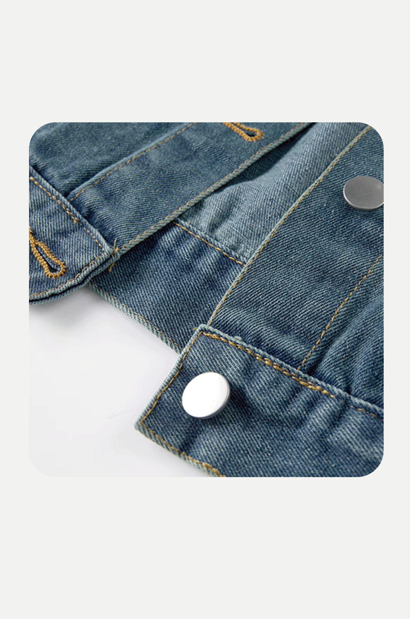 Fringe Collar Washed Denim Jacket