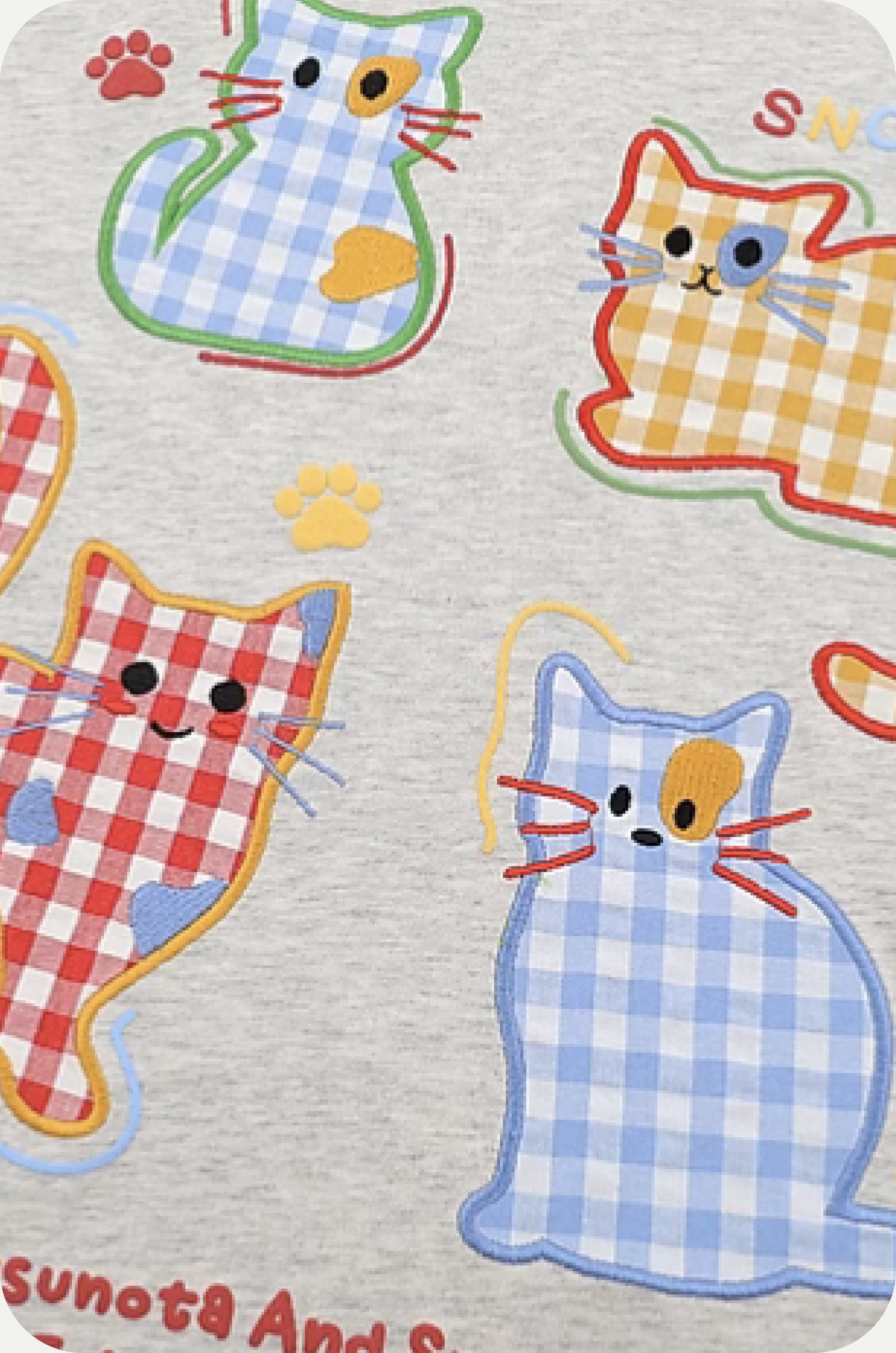 Neko Applique Funny T
