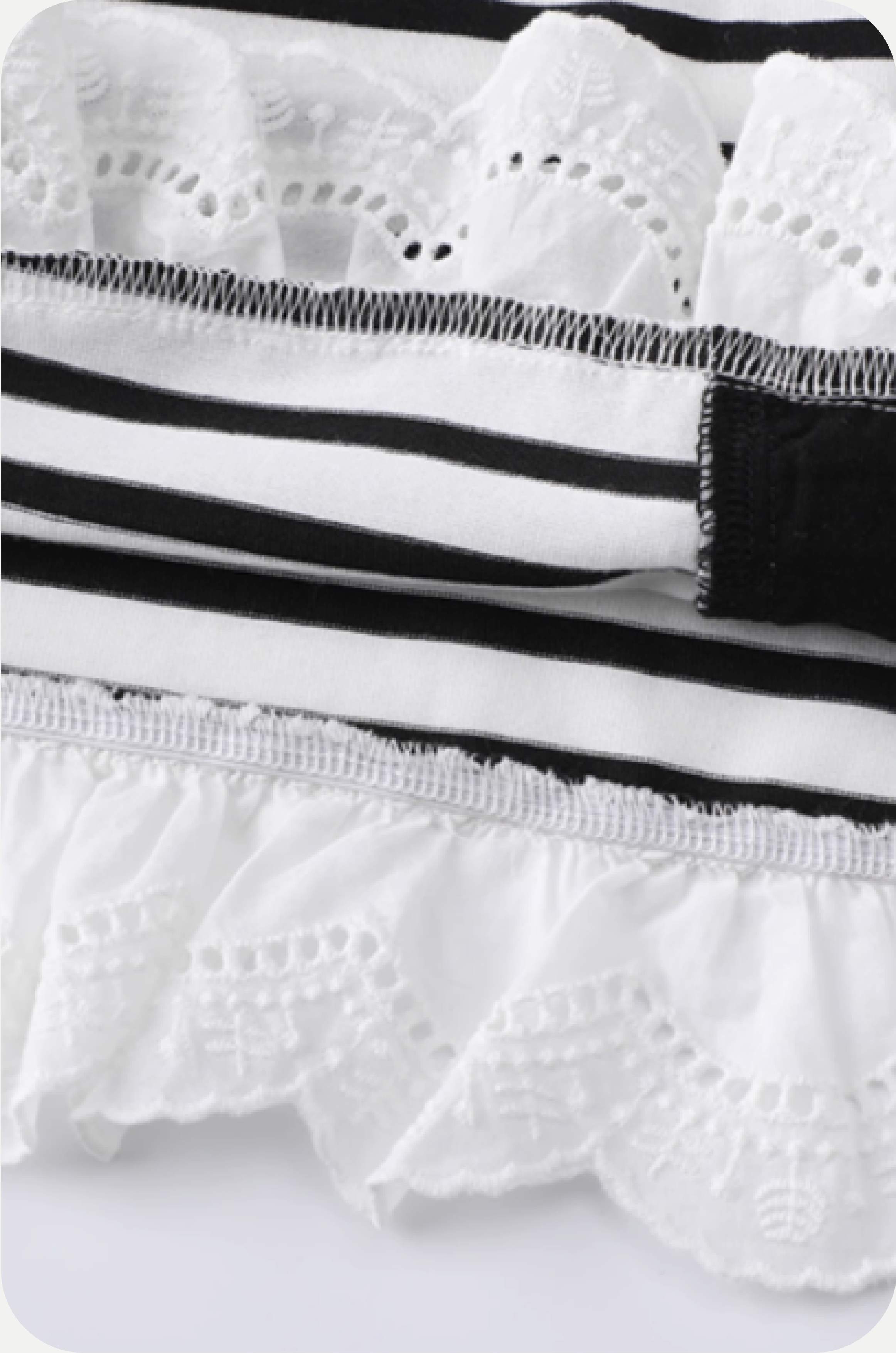 Stripe Docking Lace T