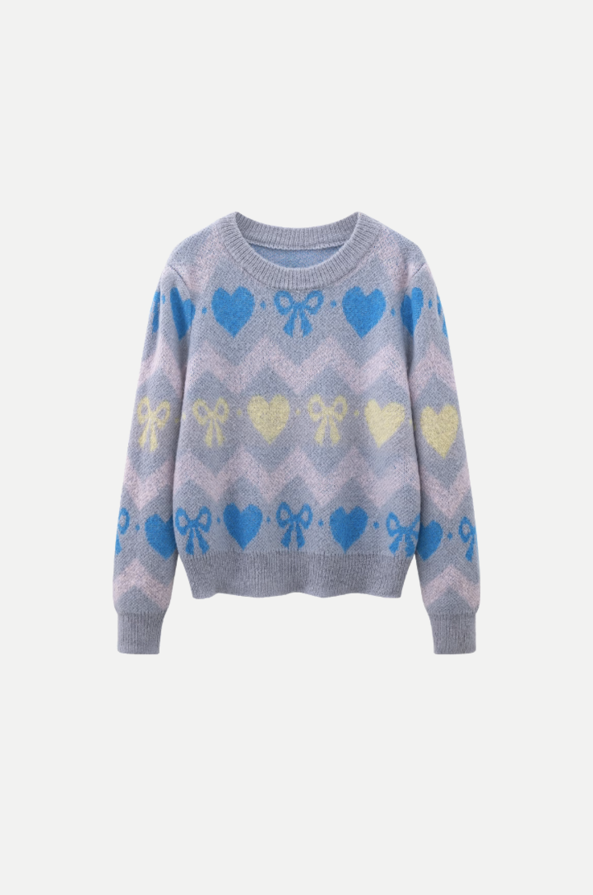 Heart & Ribbon Jacquard Sweater