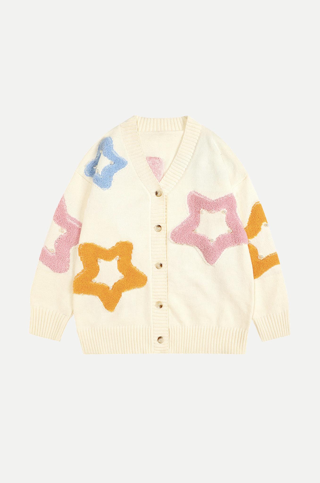 Colored Furry Star Cardigan