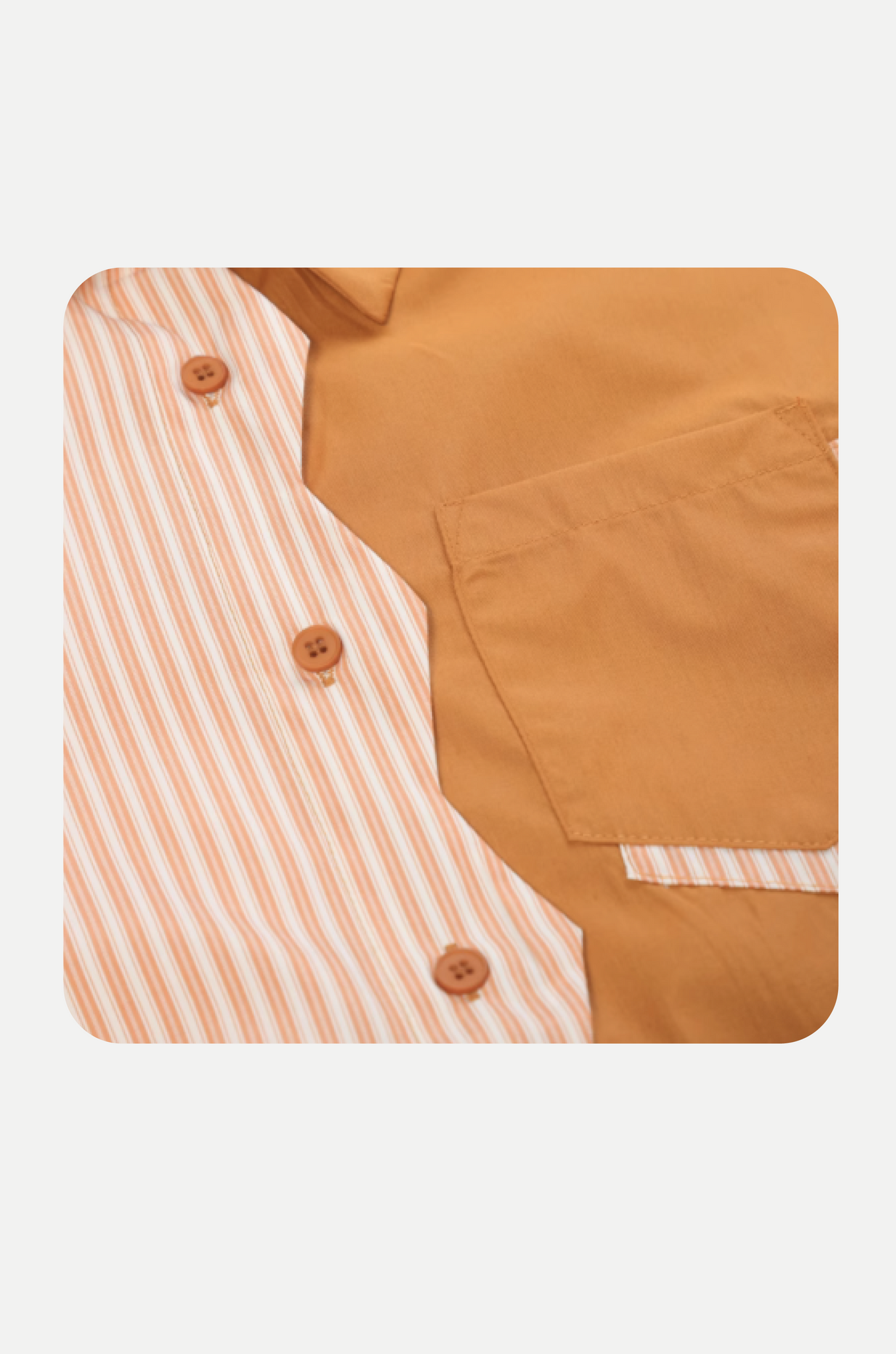 Wave Design Orange Motif Shirt