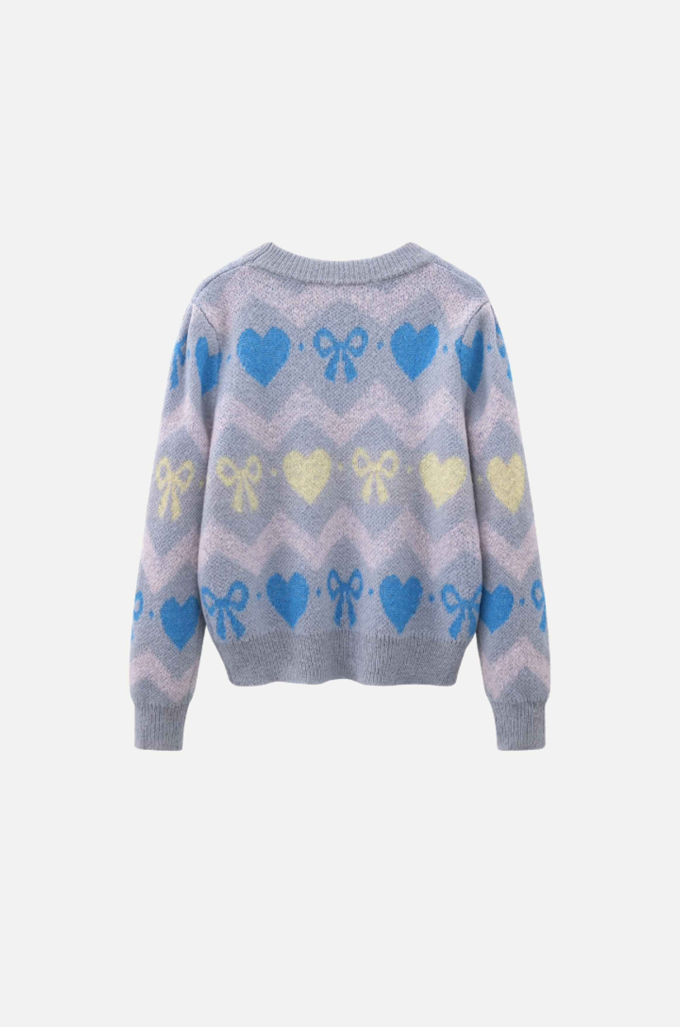 Heart & Ribbon Jacquard Sweater
