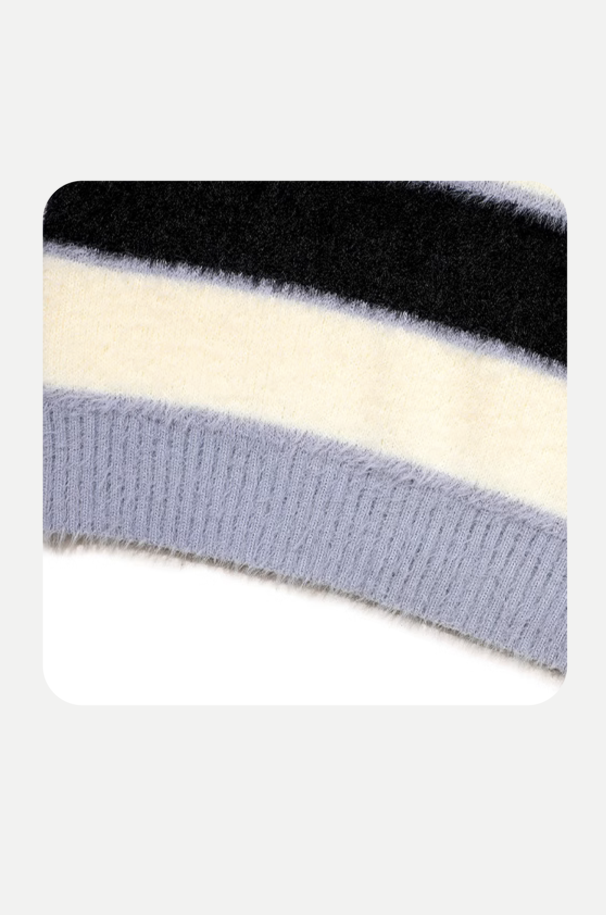 Polo Neck Multistripe Sweater