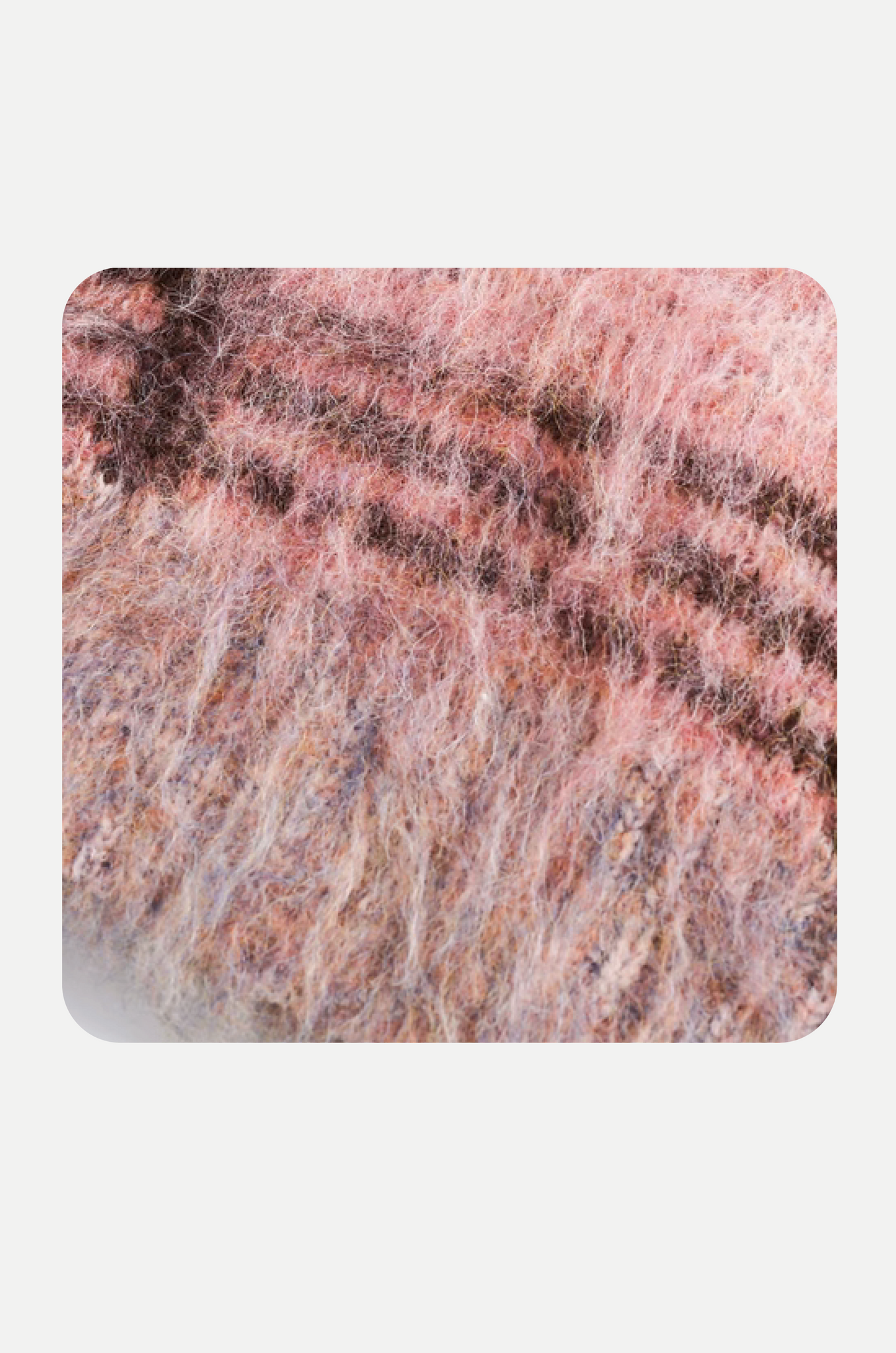 Fluffy Mohair Plaid Cardigan