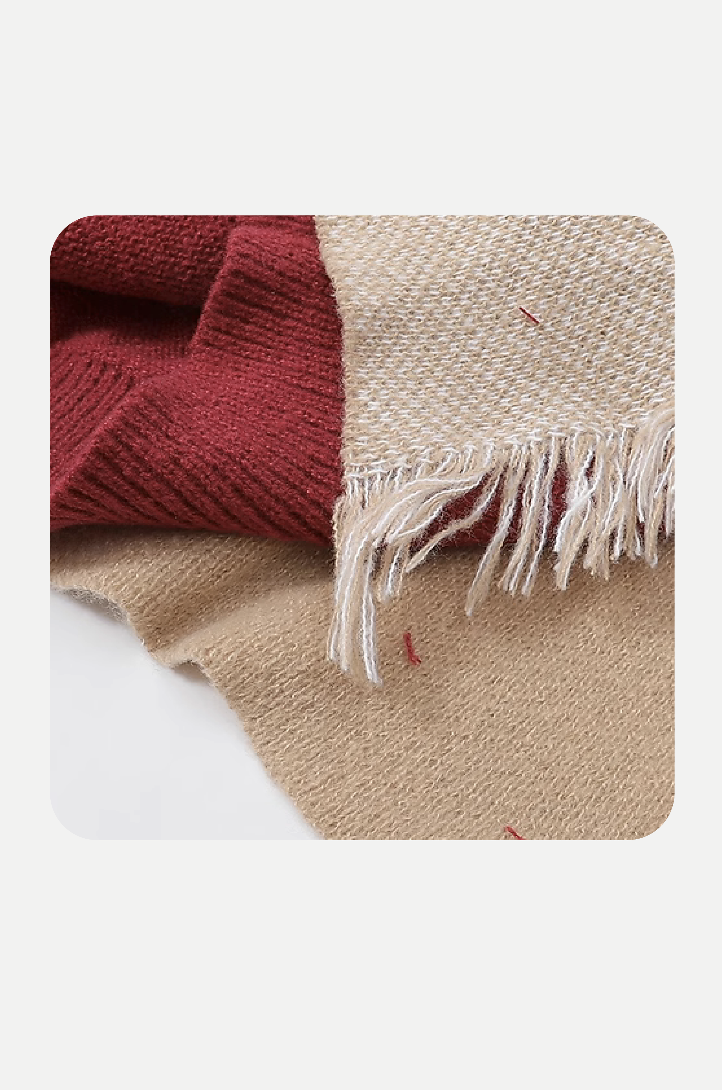 Stitching Fringe Knit