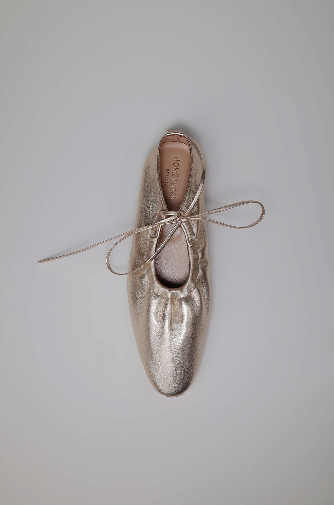 【在庫ある限り：サイズ38残り1点,50%OFF】Craftsman Made Leather100% Ballet Shoes (Gold Leaf)