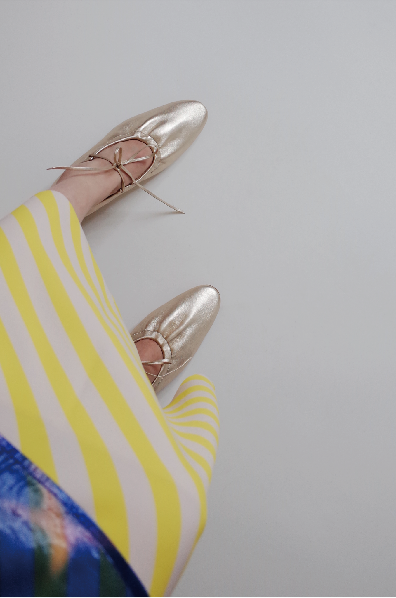 【在庫ある限り：サイズ38残り1点,50%OFF】Craftsman Made Leather100% Ballet Shoes (Gold Leaf)