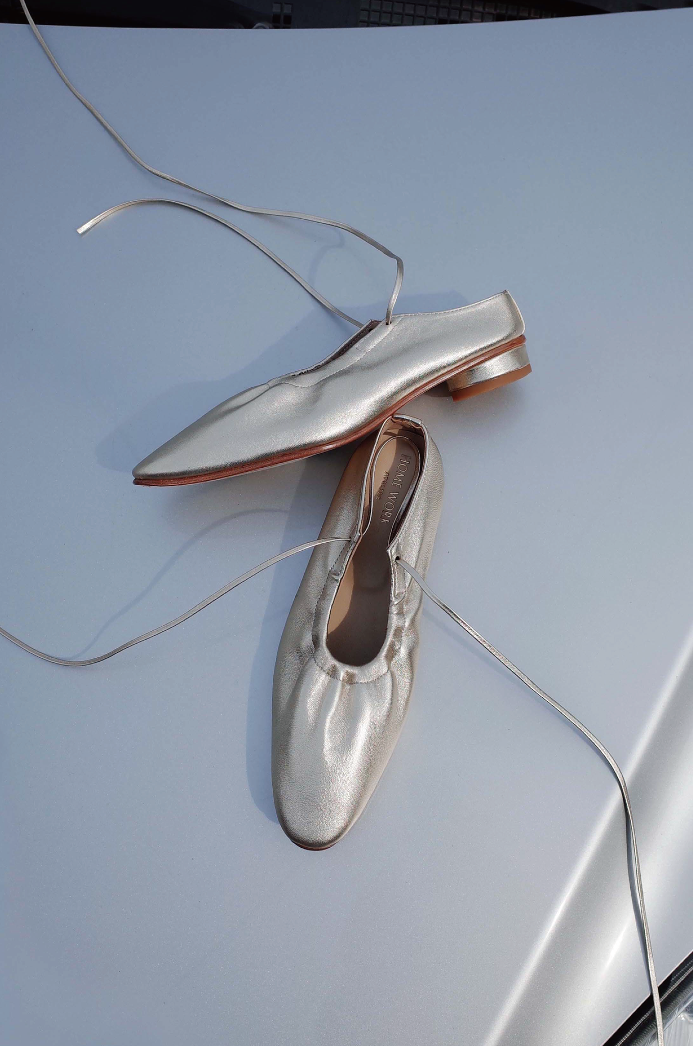 【在庫ある限り：サイズ38残り1点,50%OFF】Craftsman Made Leather100% Ballet Shoes (Gold Leaf)